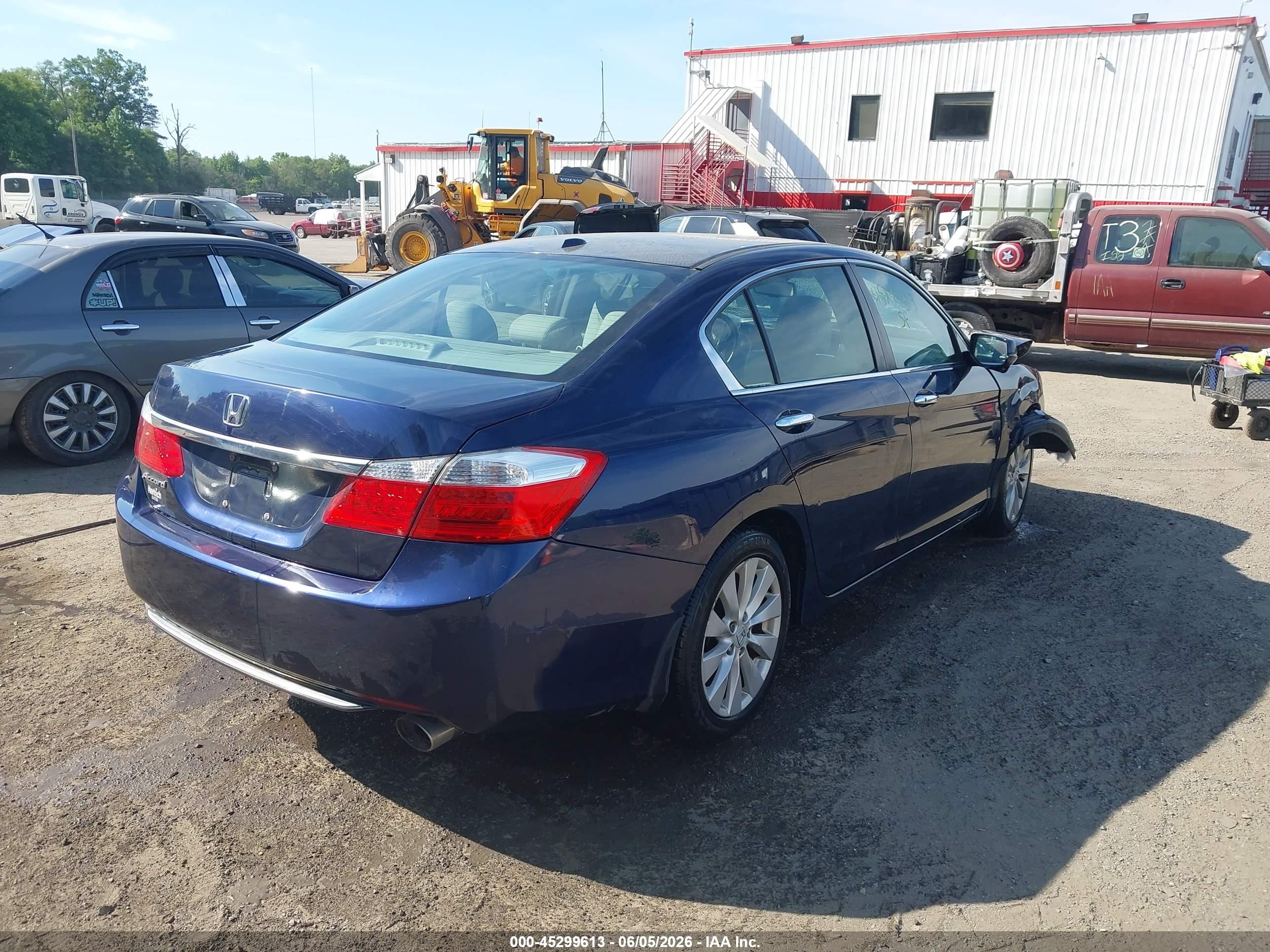 2015 Honda Accord Ex-l Blue vin: 1HGCR2F83FA150491