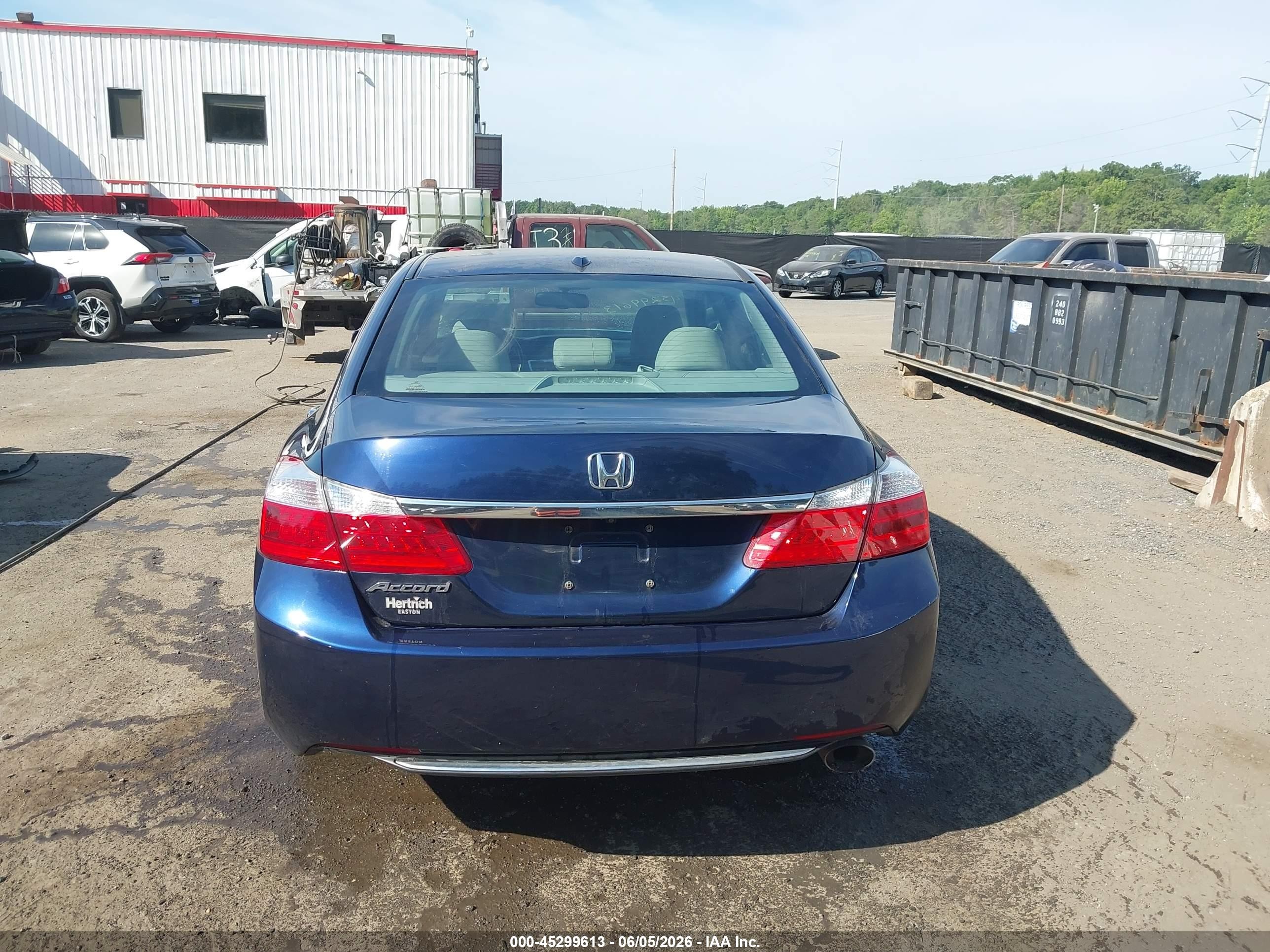 2015 Honda Accord Ex-l Blue vin: 1HGCR2F83FA150491