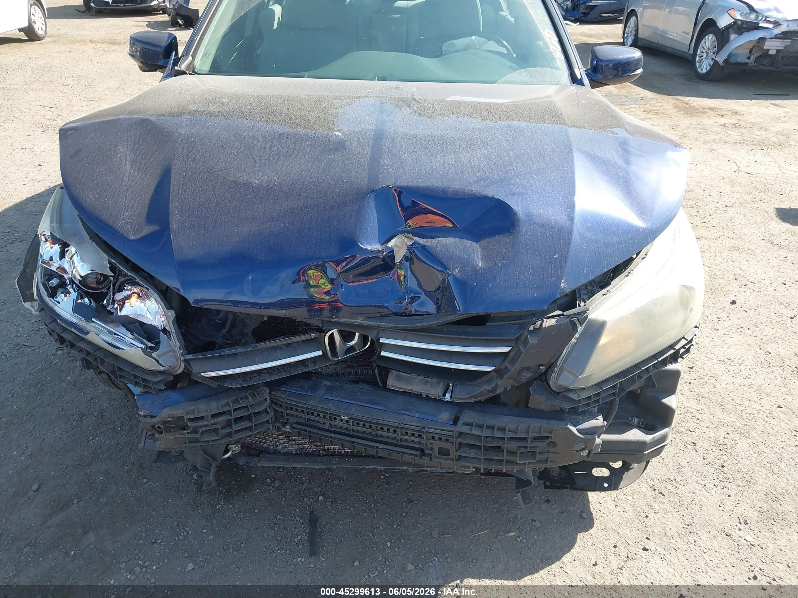2015 Honda Accord Ex-l Blue vin: 1HGCR2F83FA150491