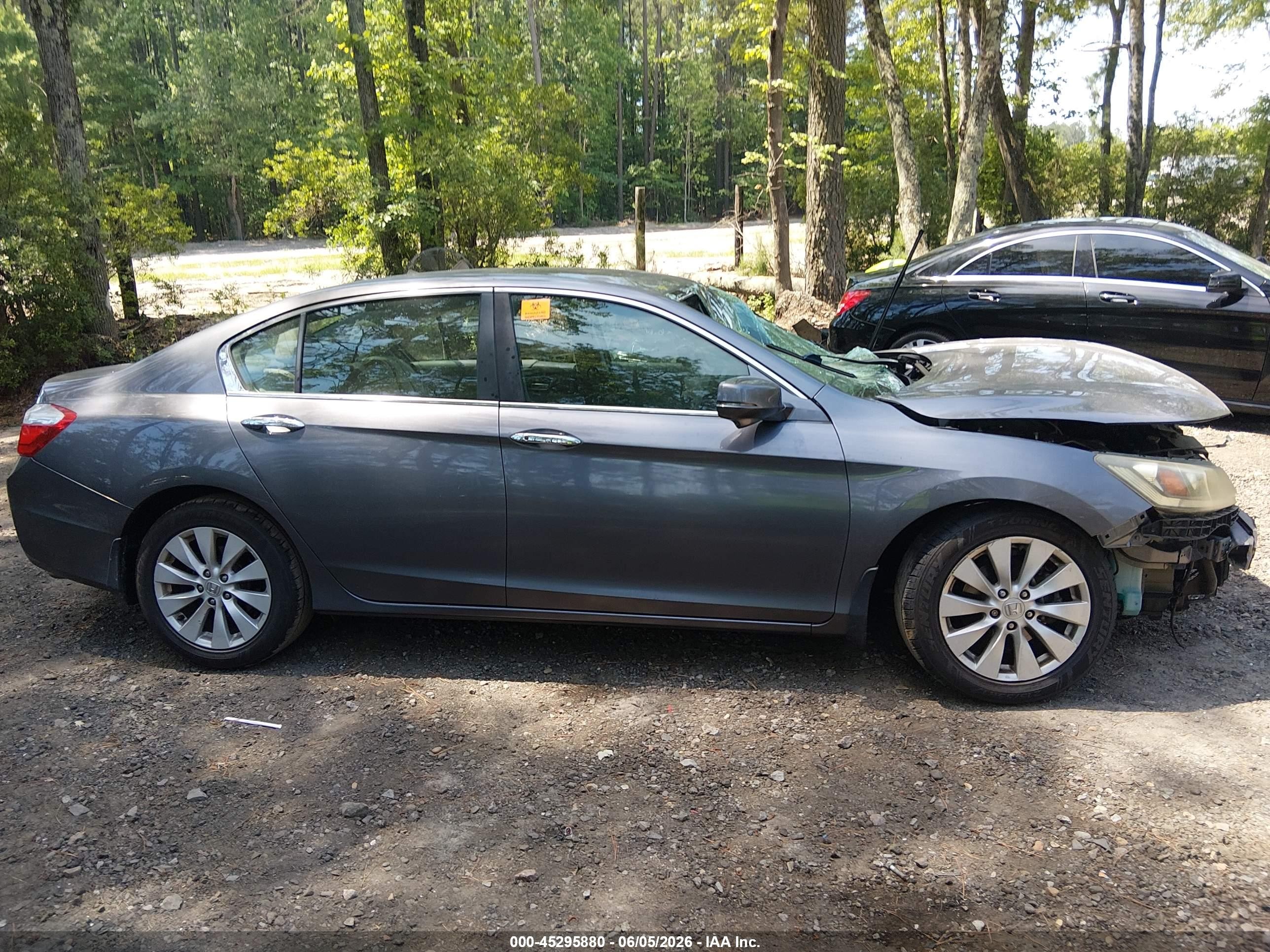 2015 Honda Accord Ex-l Gray vin: 1HGCR2F83FA158526