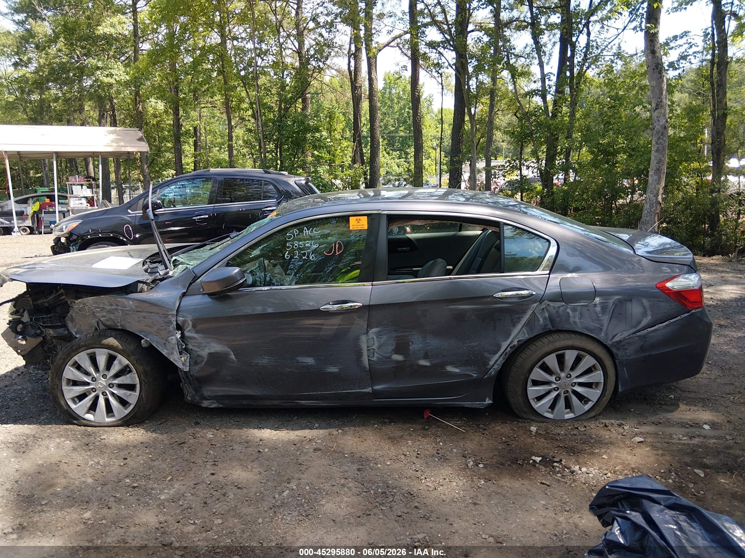2015 Honda Accord Ex-l Gray vin: 1HGCR2F83FA158526