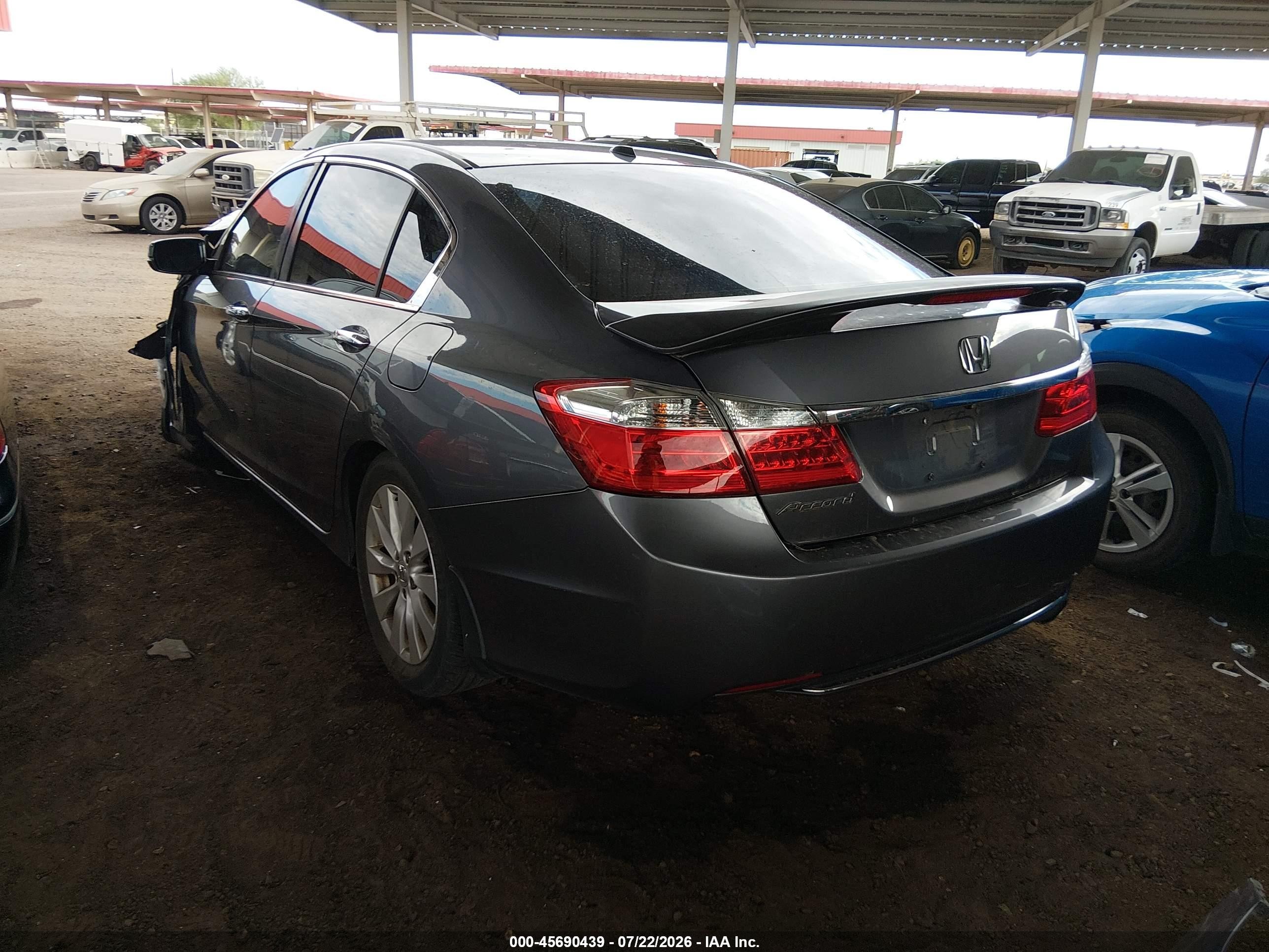 2015 Honda Accord Ex-l Gray vin: 1HGCR2F83FA202315