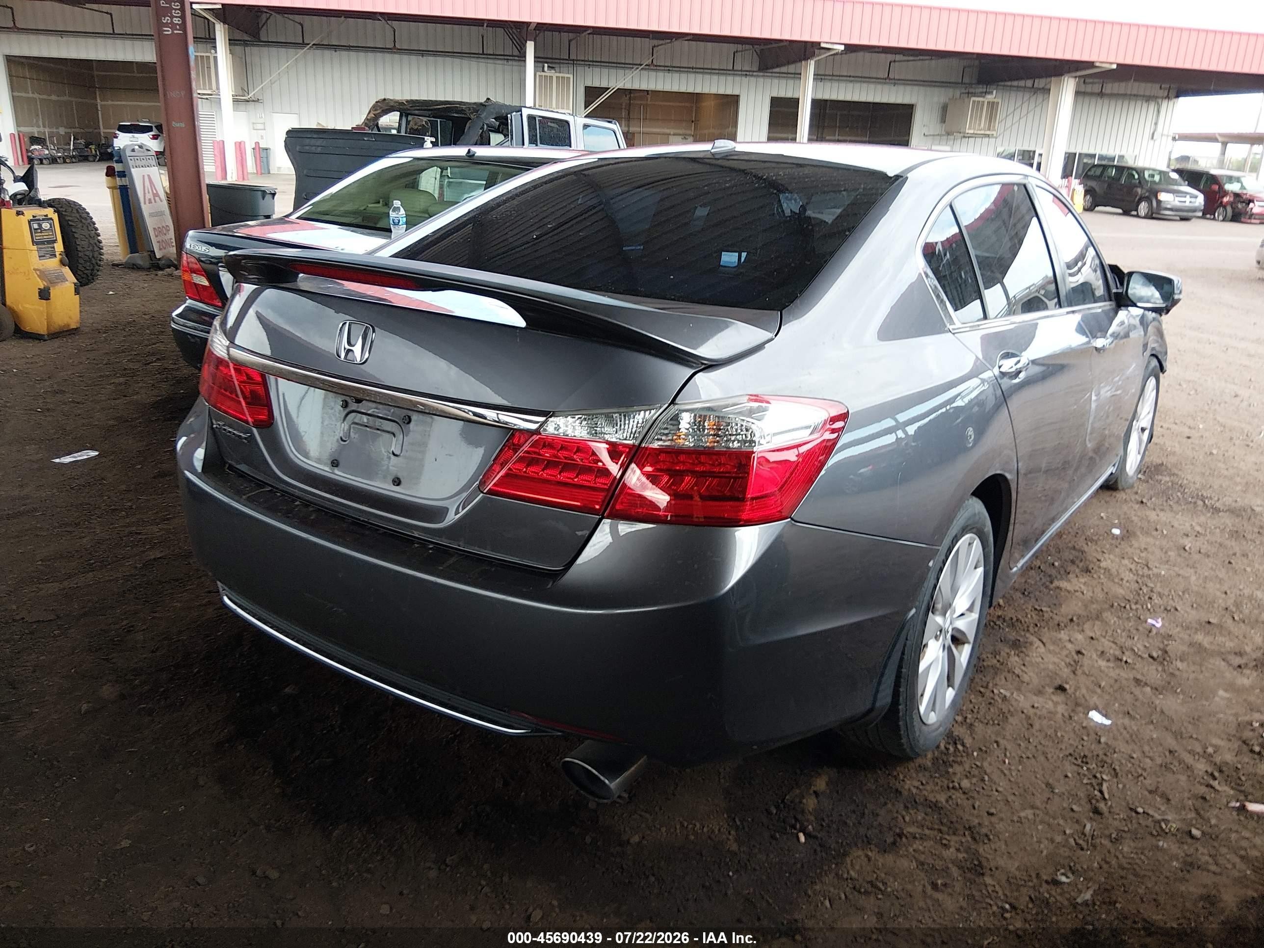 2015 Honda Accord Ex-l Gray vin: 1HGCR2F83FA202315