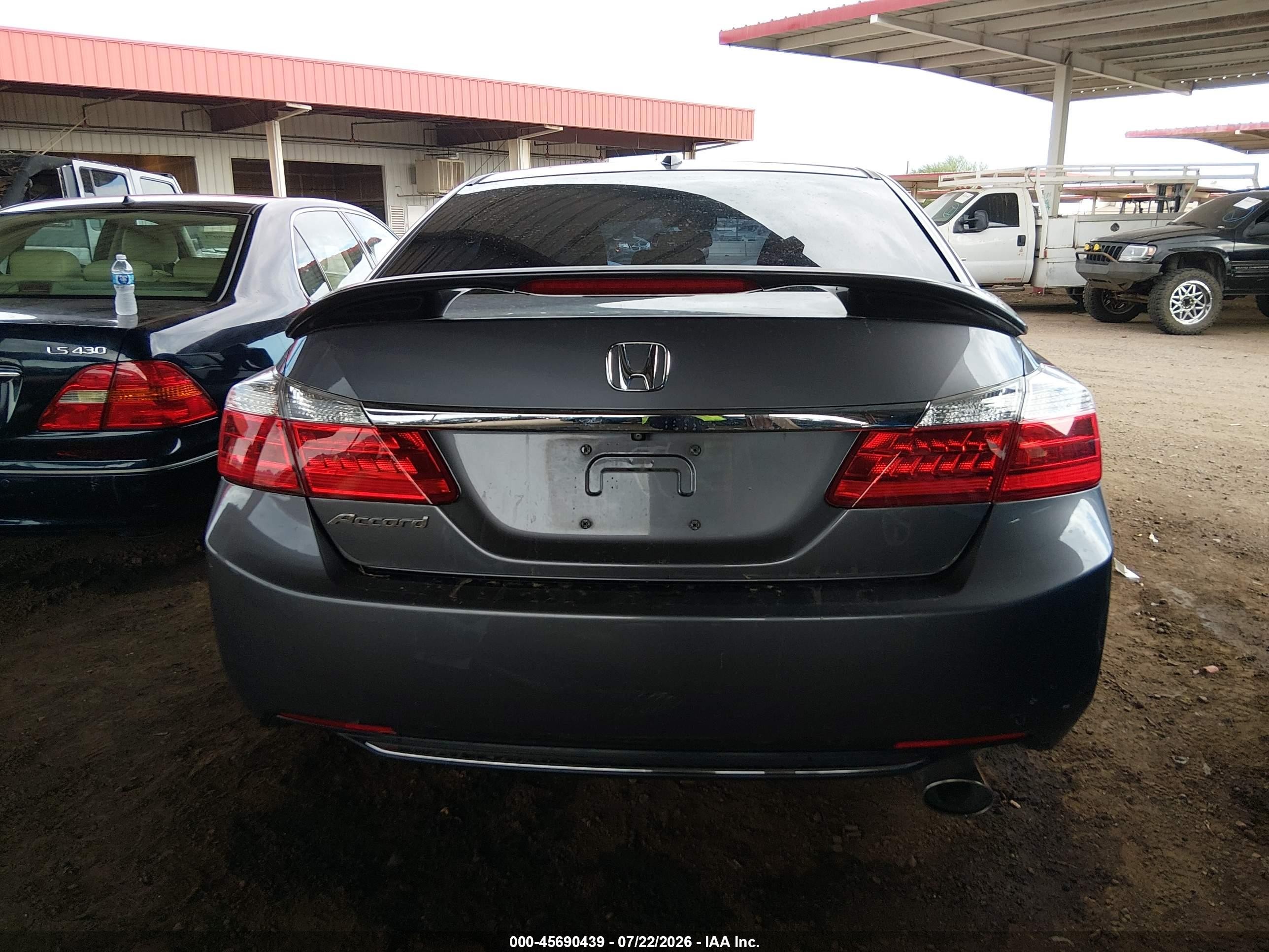 2015 Honda Accord Ex-l Gray vin: 1HGCR2F83FA202315