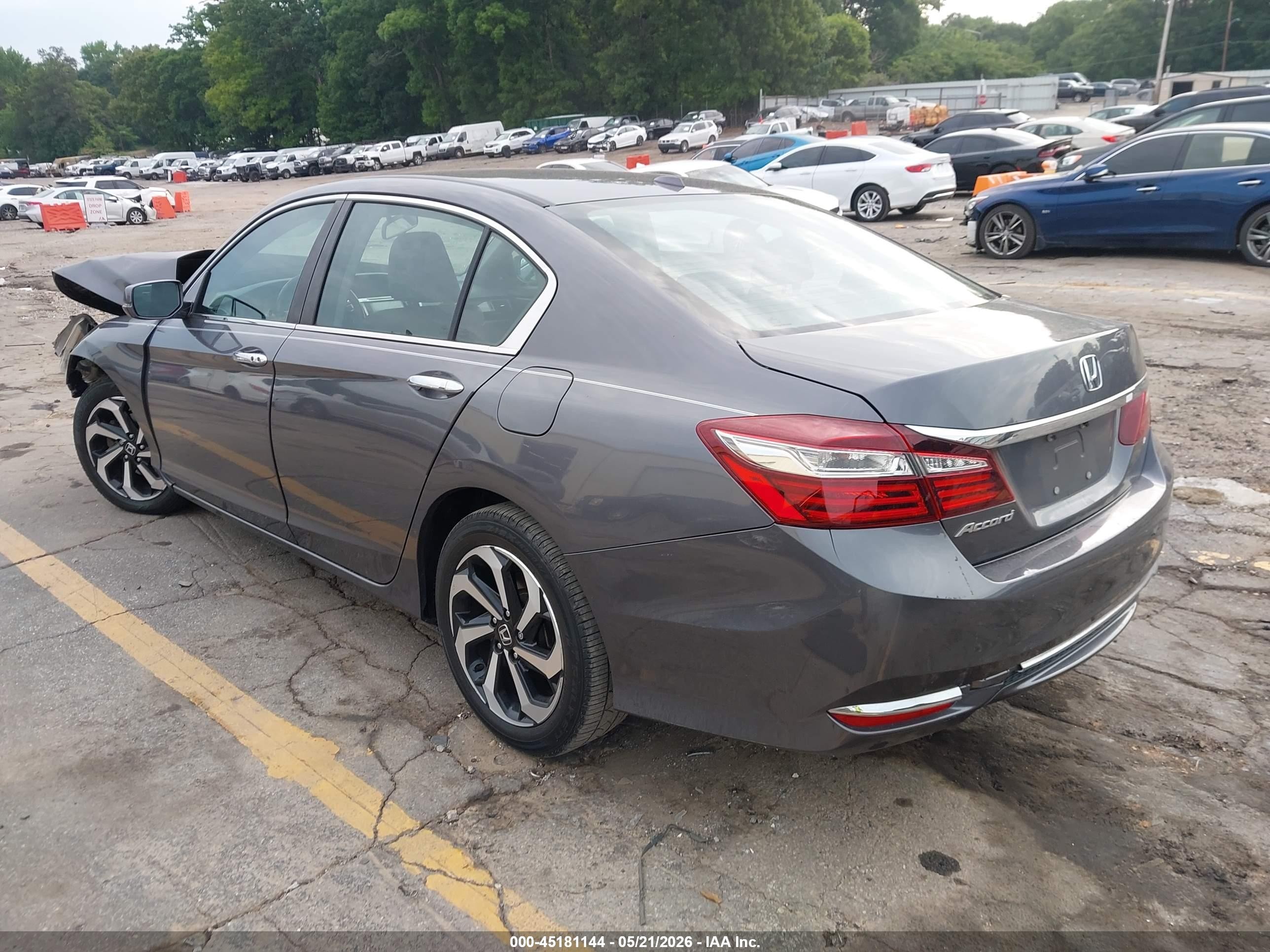 2017 Honda Accord Ex-l Серый vin: 1HGCR2F83HA164054