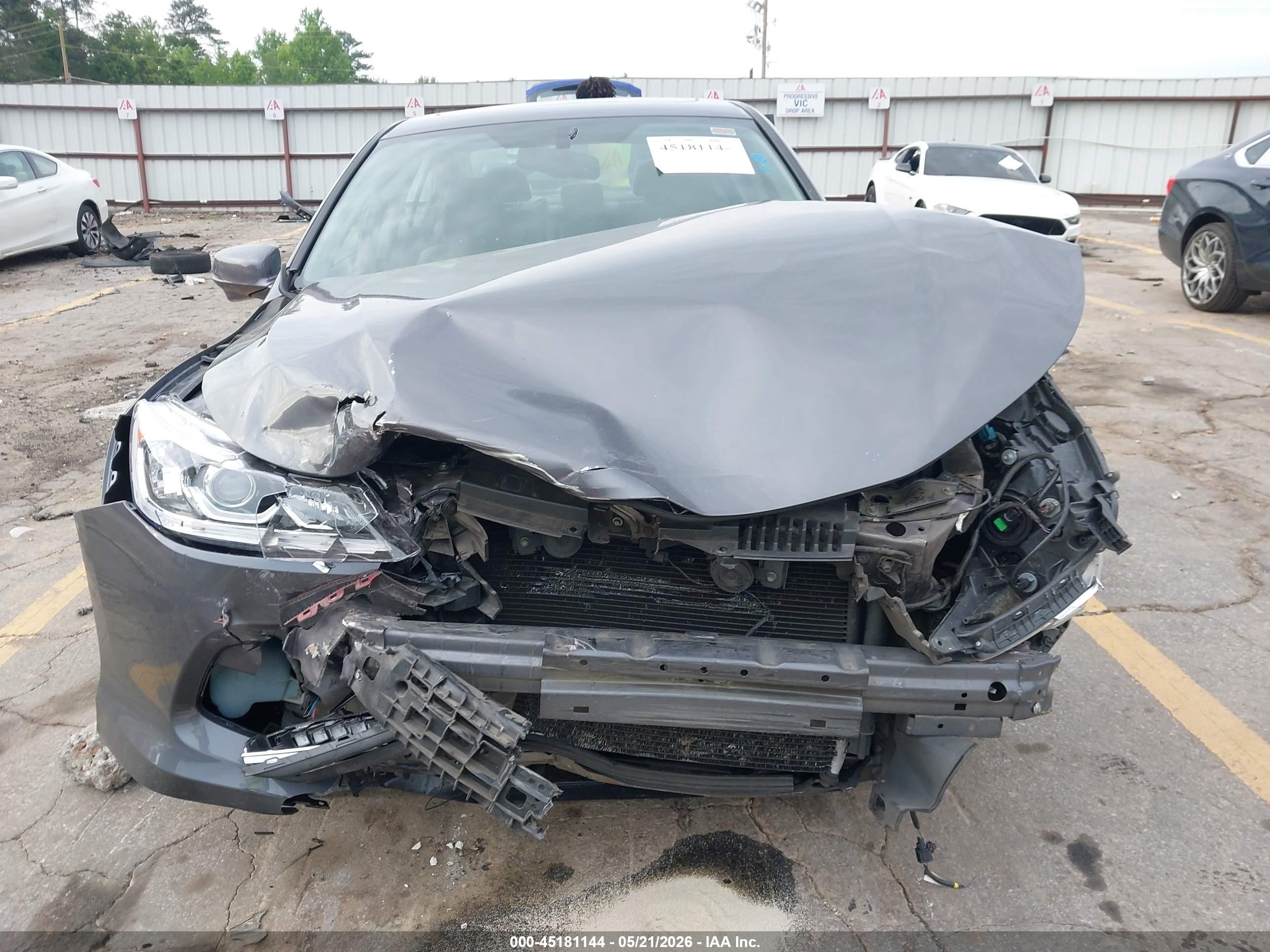 2017 Honda Accord Ex-l Серый vin: 1HGCR2F83HA164054