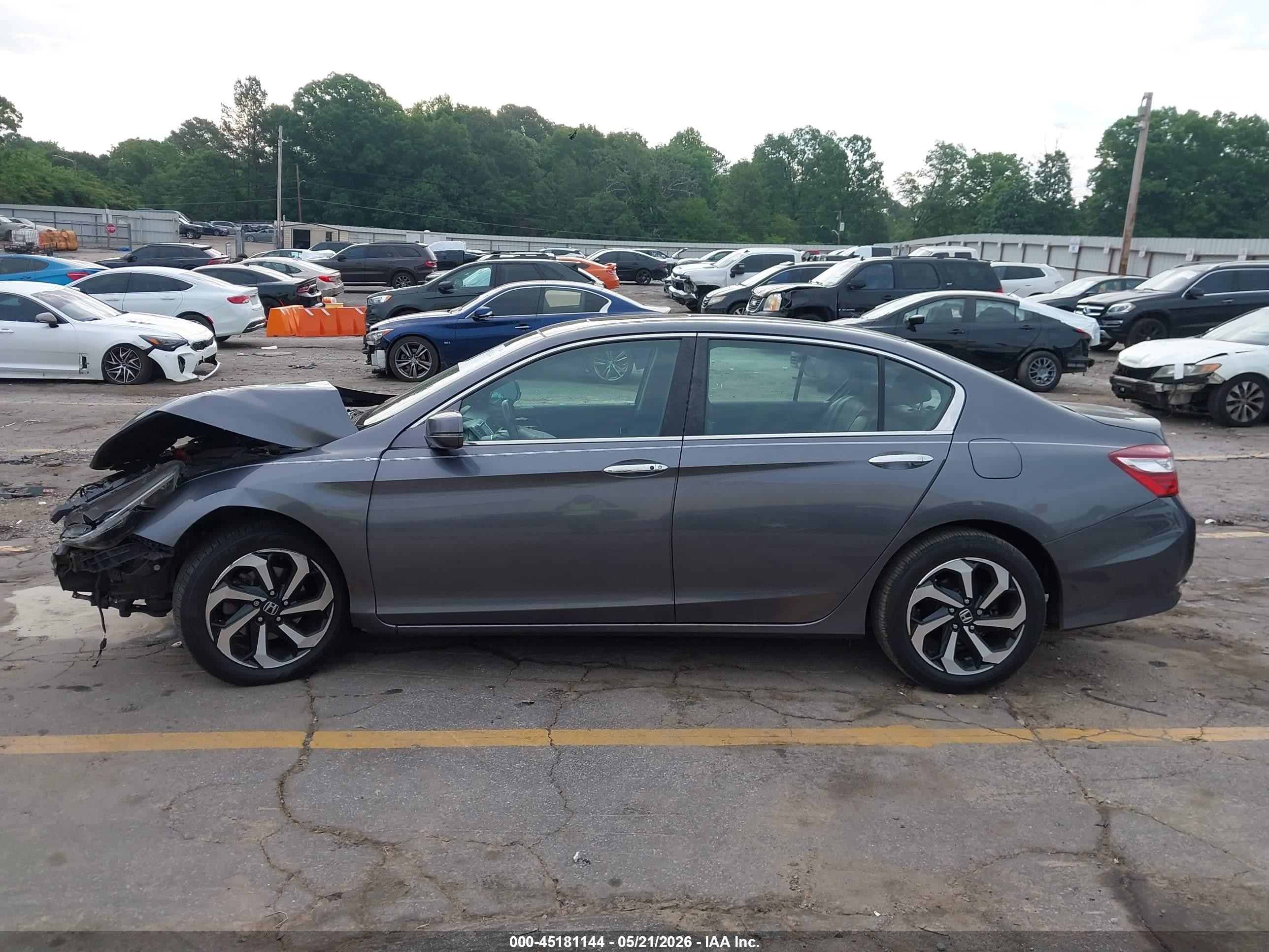 2017 Honda Accord Ex-l Серый vin: 1HGCR2F83HA164054