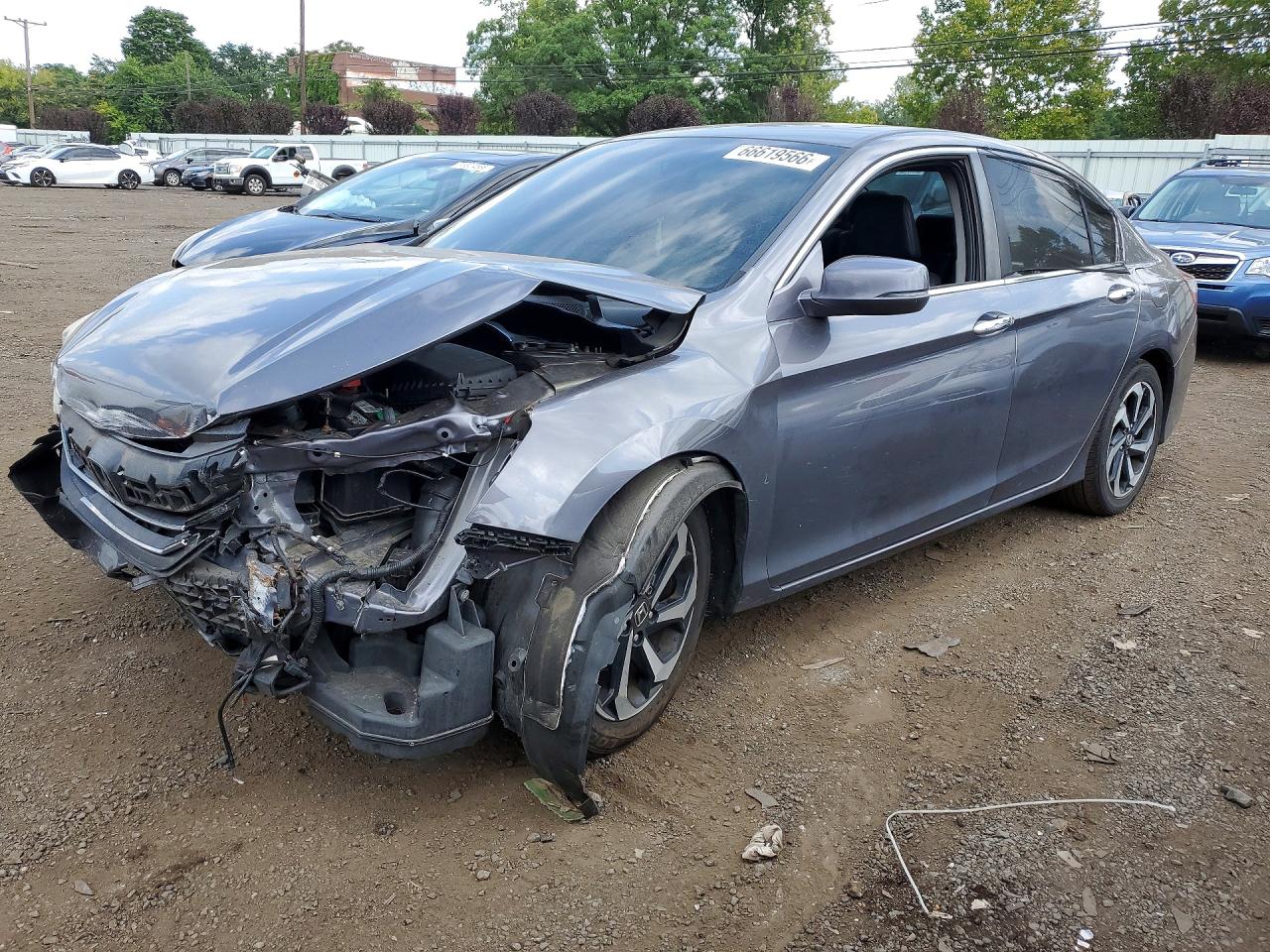 2017 Honda Accord Exl Серый vin: 1HGCR2F83HA281472