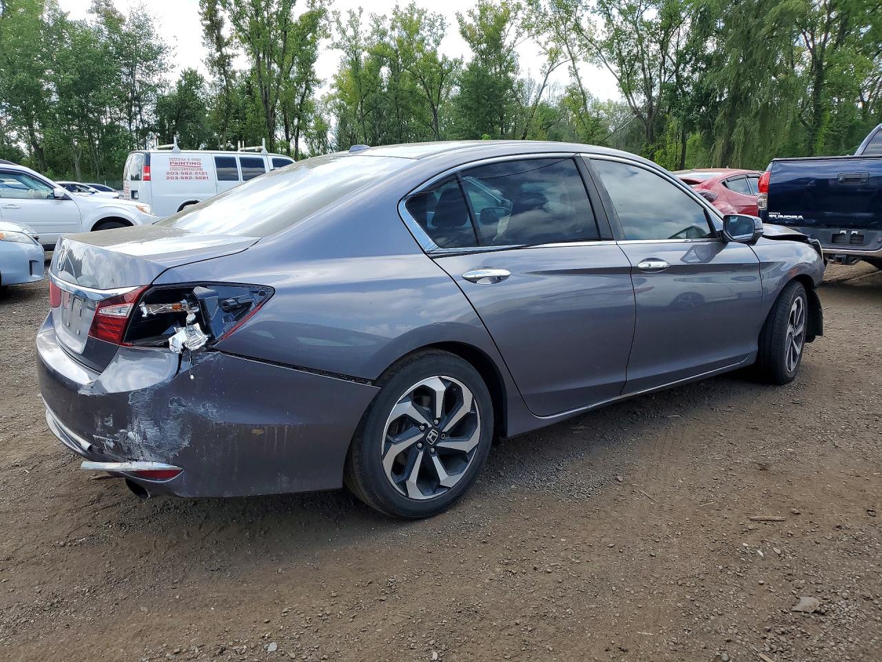 2017 Honda Accord Exl Серый vin: 1HGCR2F83HA281472