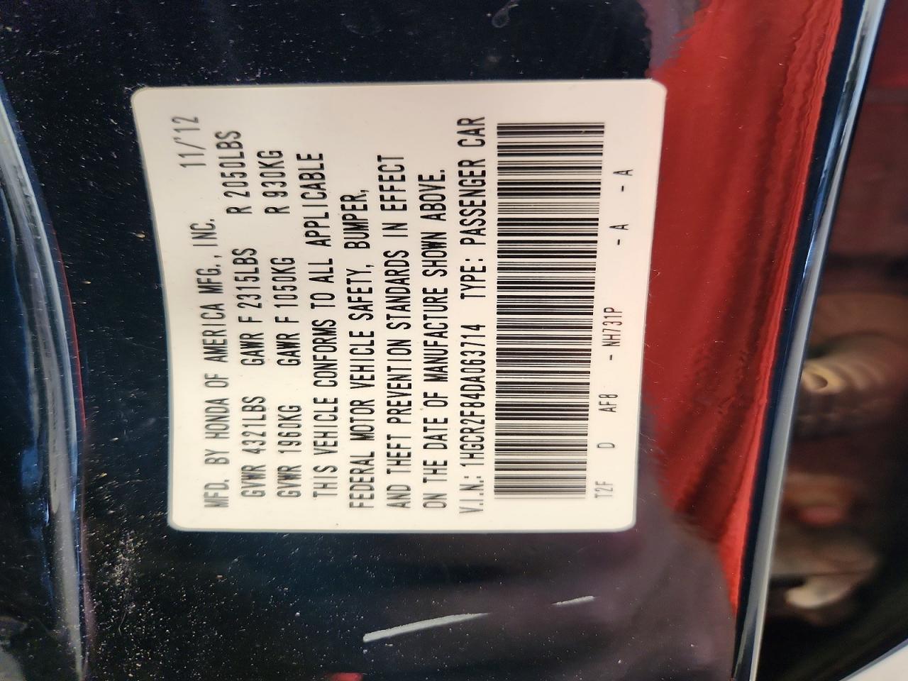 2013 Honda Accord Exl Black vin: 1HGCR2F84DA063714
