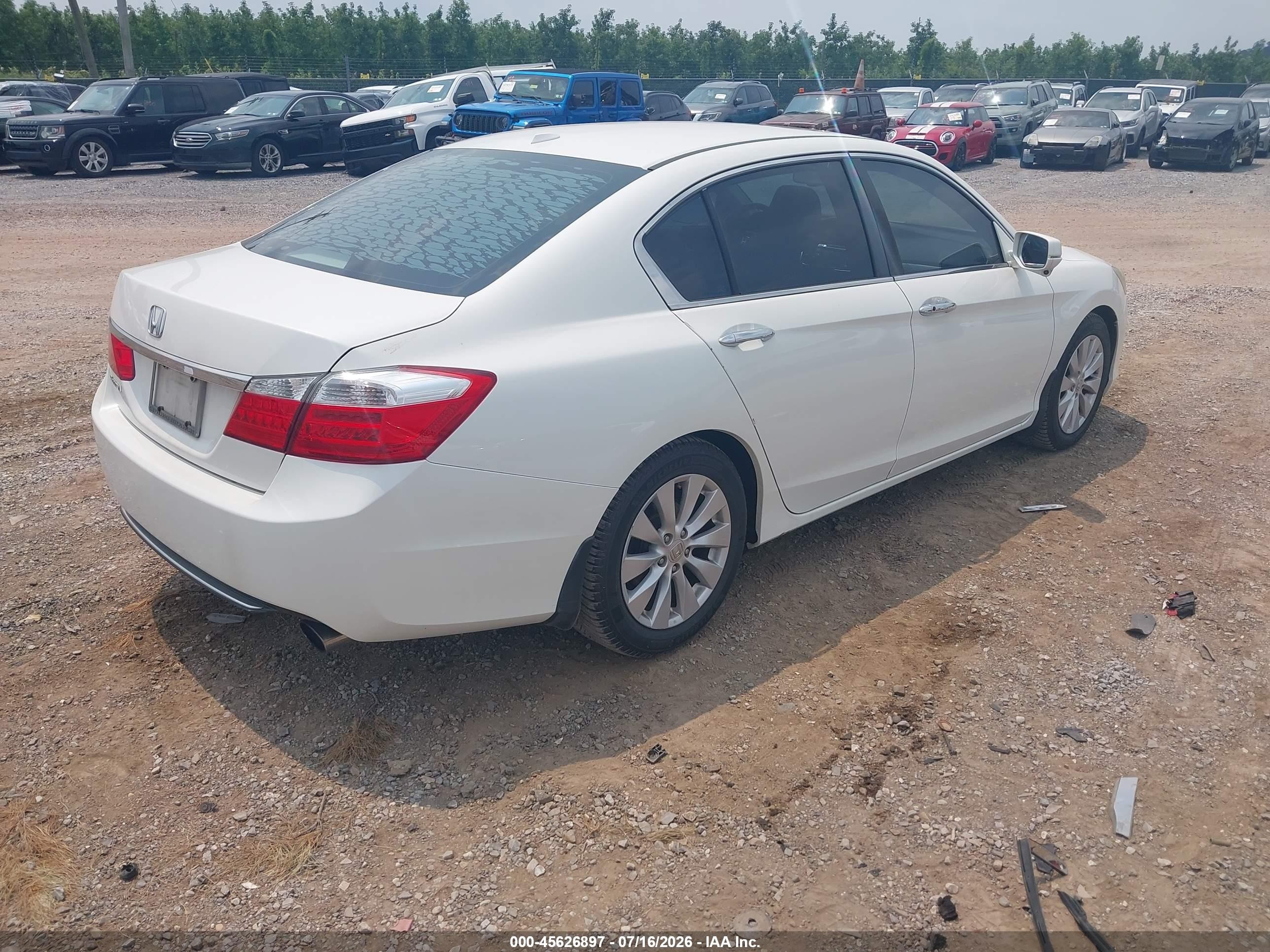 2013 Honda Accord Ex-l Белый vin: 1HGCR2F84DA076883