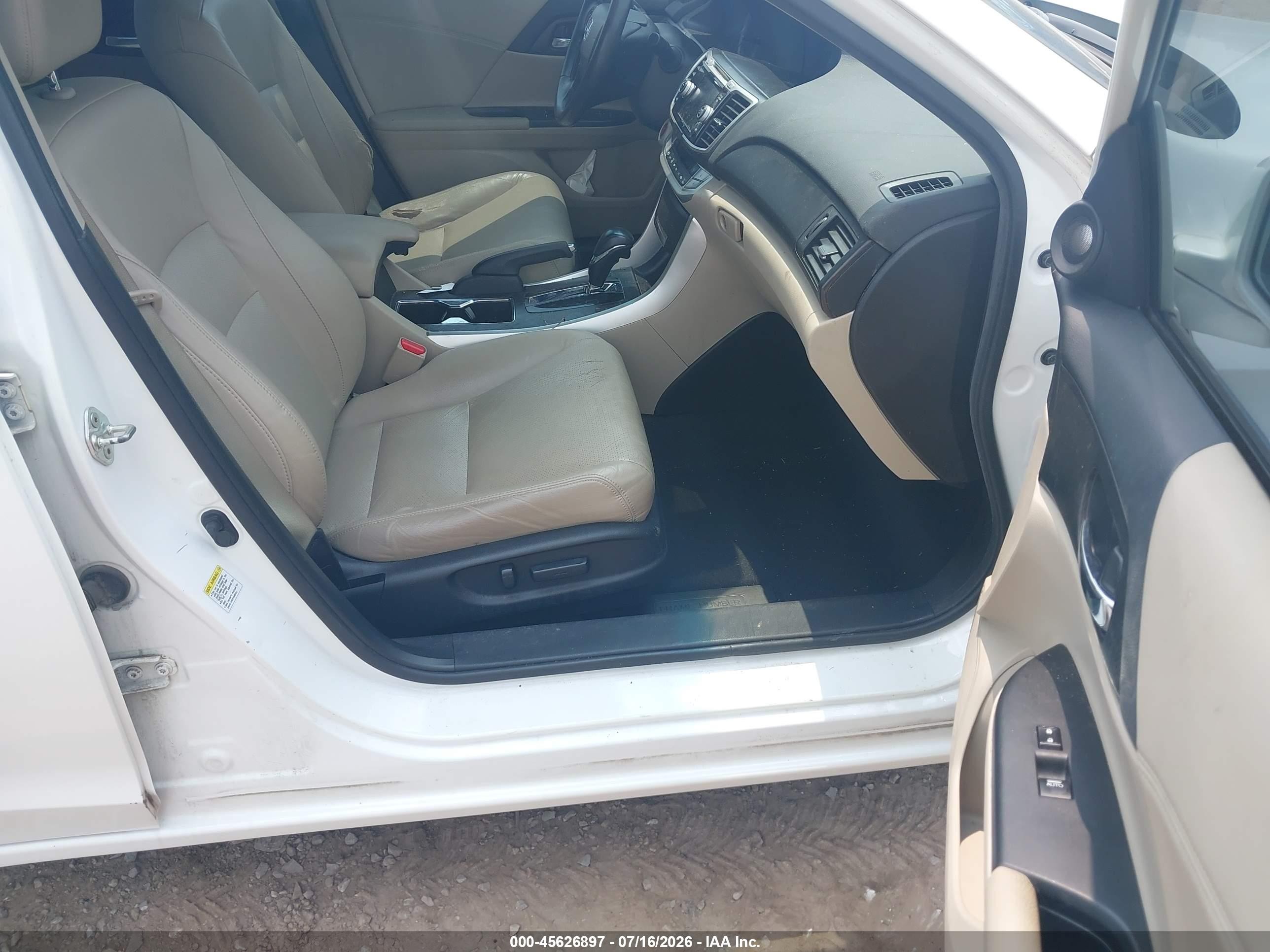 2013 Honda Accord Ex-l Белый vin: 1HGCR2F84DA076883