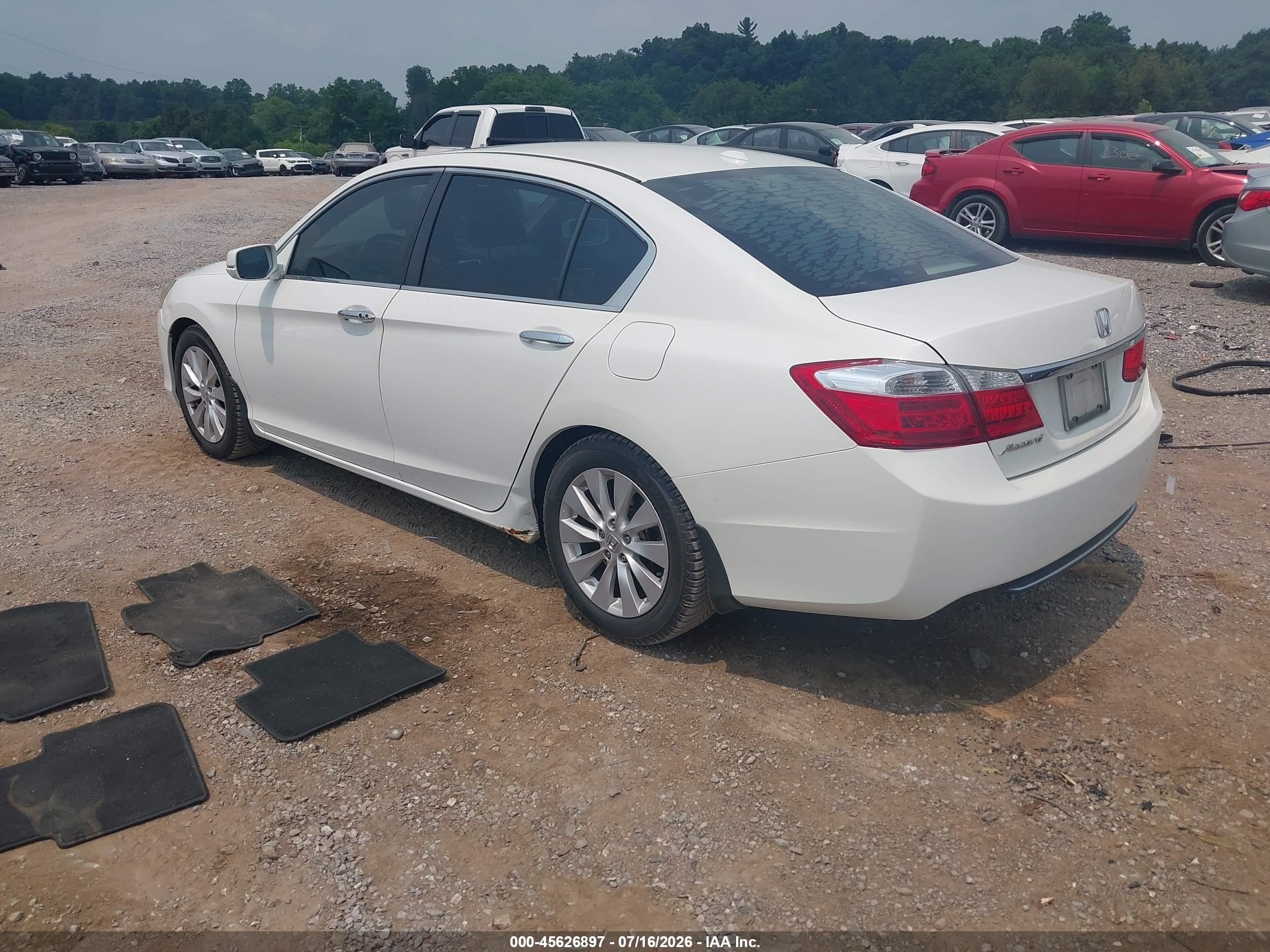 2013 Honda Accord Ex-l Белый vin: 1HGCR2F84DA076883