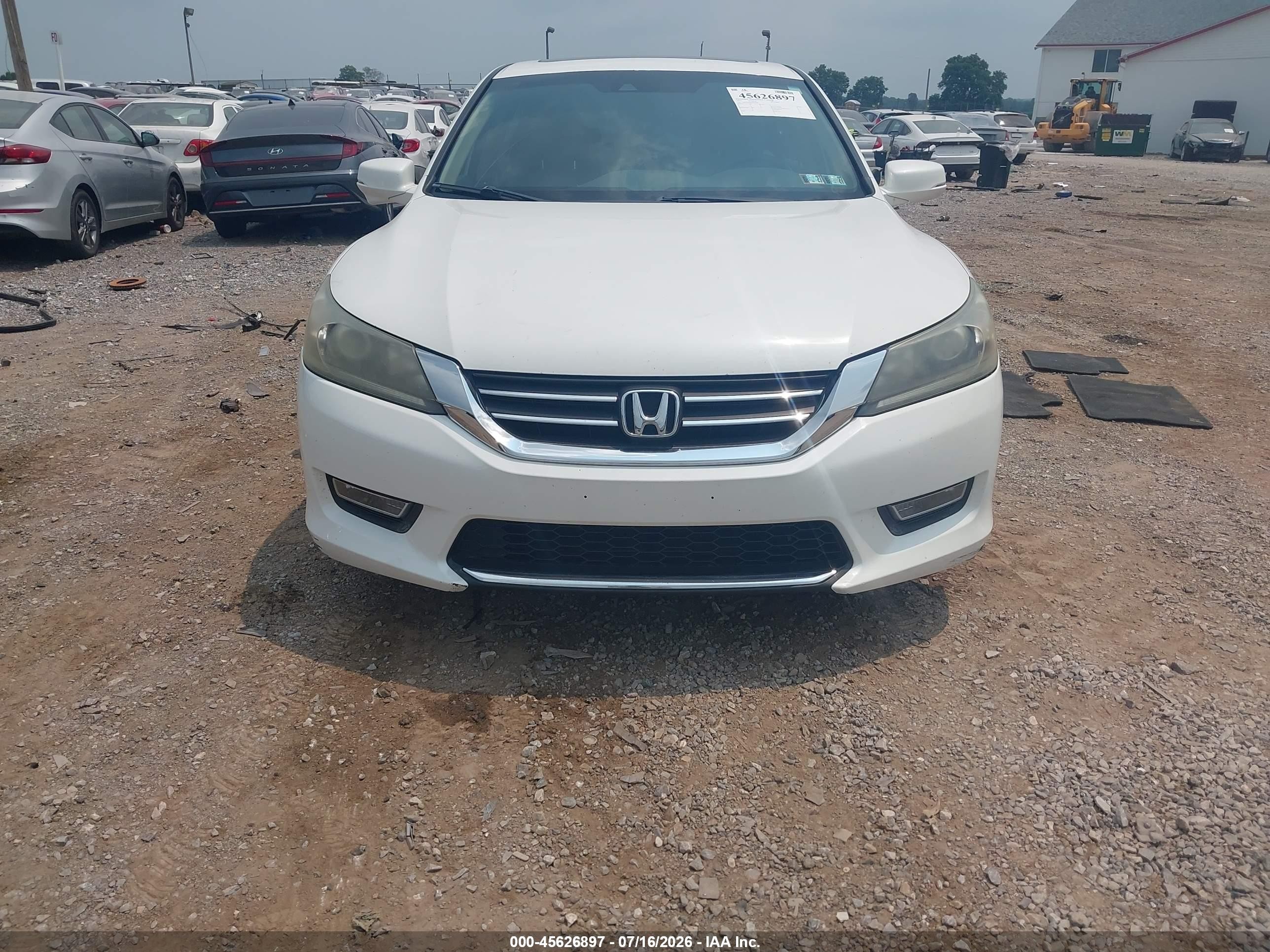 2013 Honda Accord Ex-l Белый vin: 1HGCR2F84DA076883