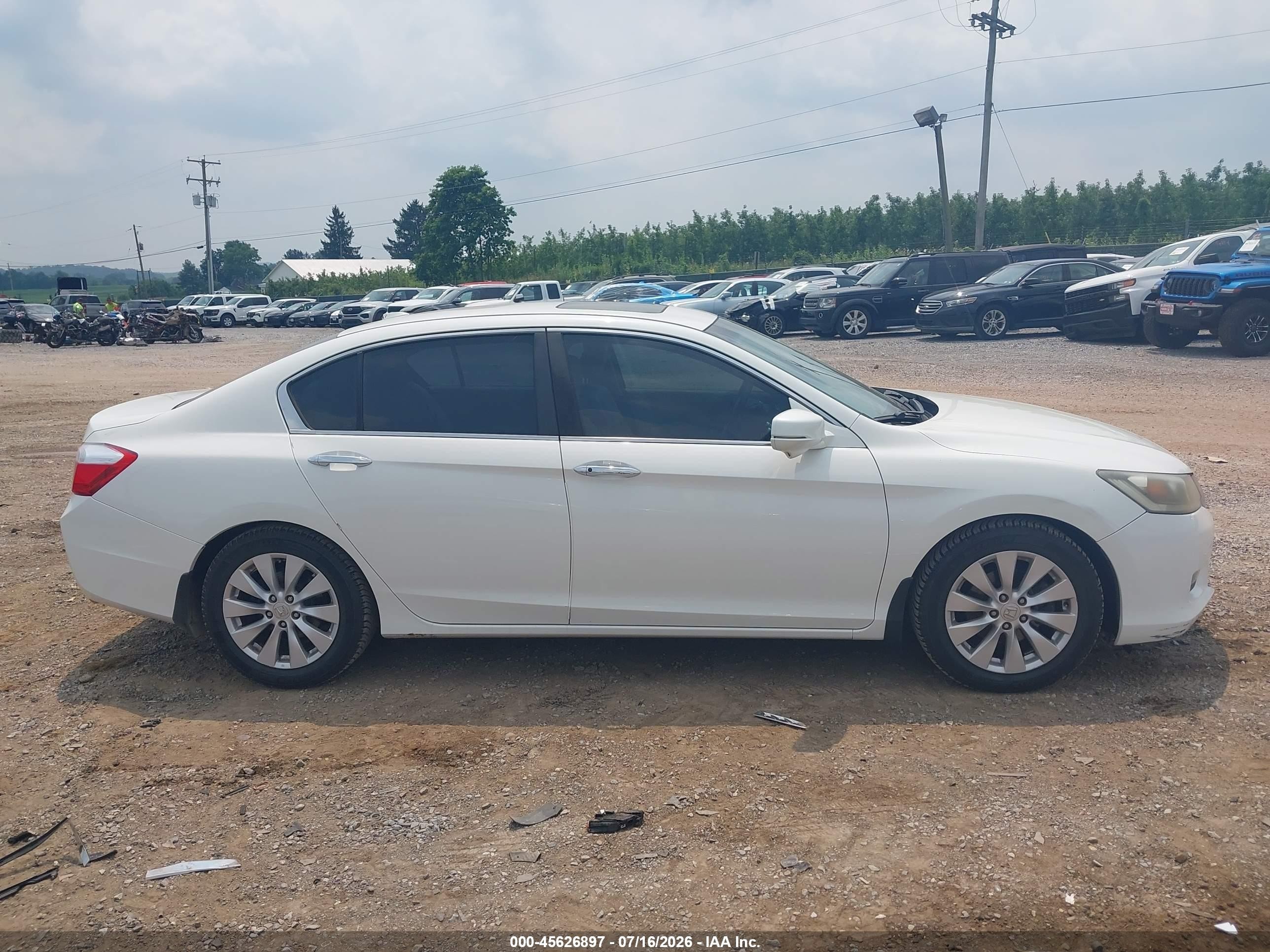2013 Honda Accord Ex-l Белый vin: 1HGCR2F84DA076883
