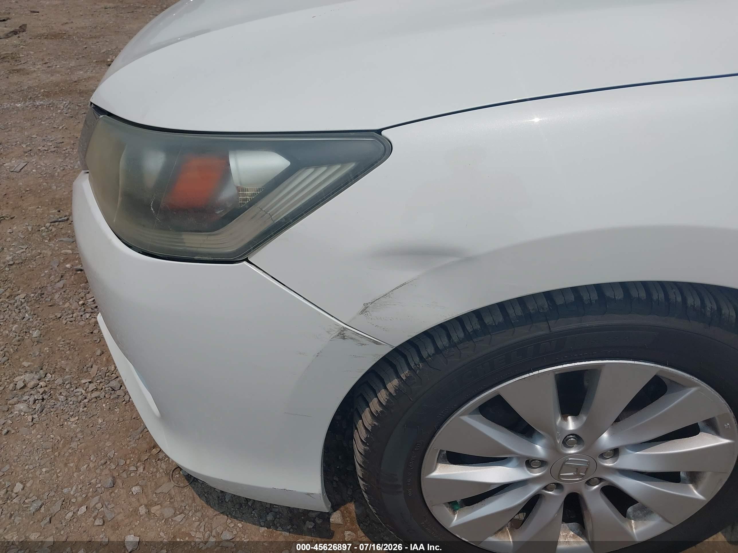2013 Honda Accord Ex-l Белый vin: 1HGCR2F84DA076883