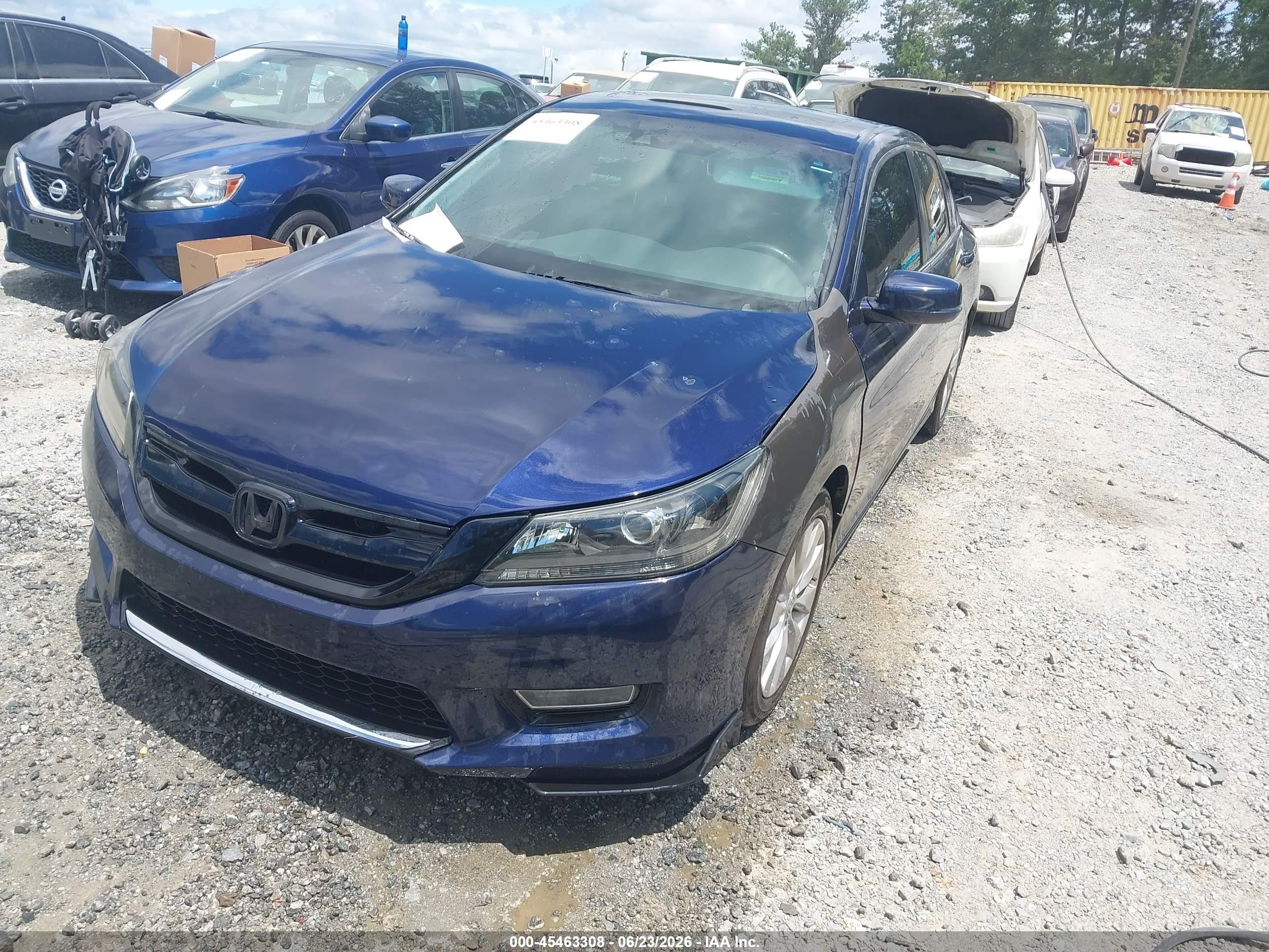 2013 Honda Accord Ex-l Blue vin: 1HGCR2F84DA087768