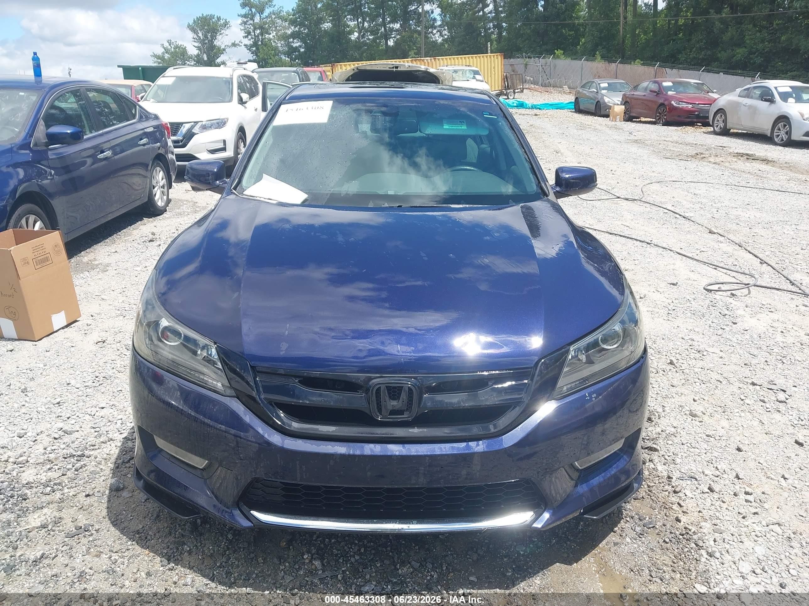 2013 Honda Accord Ex-l Blue vin: 1HGCR2F84DA087768