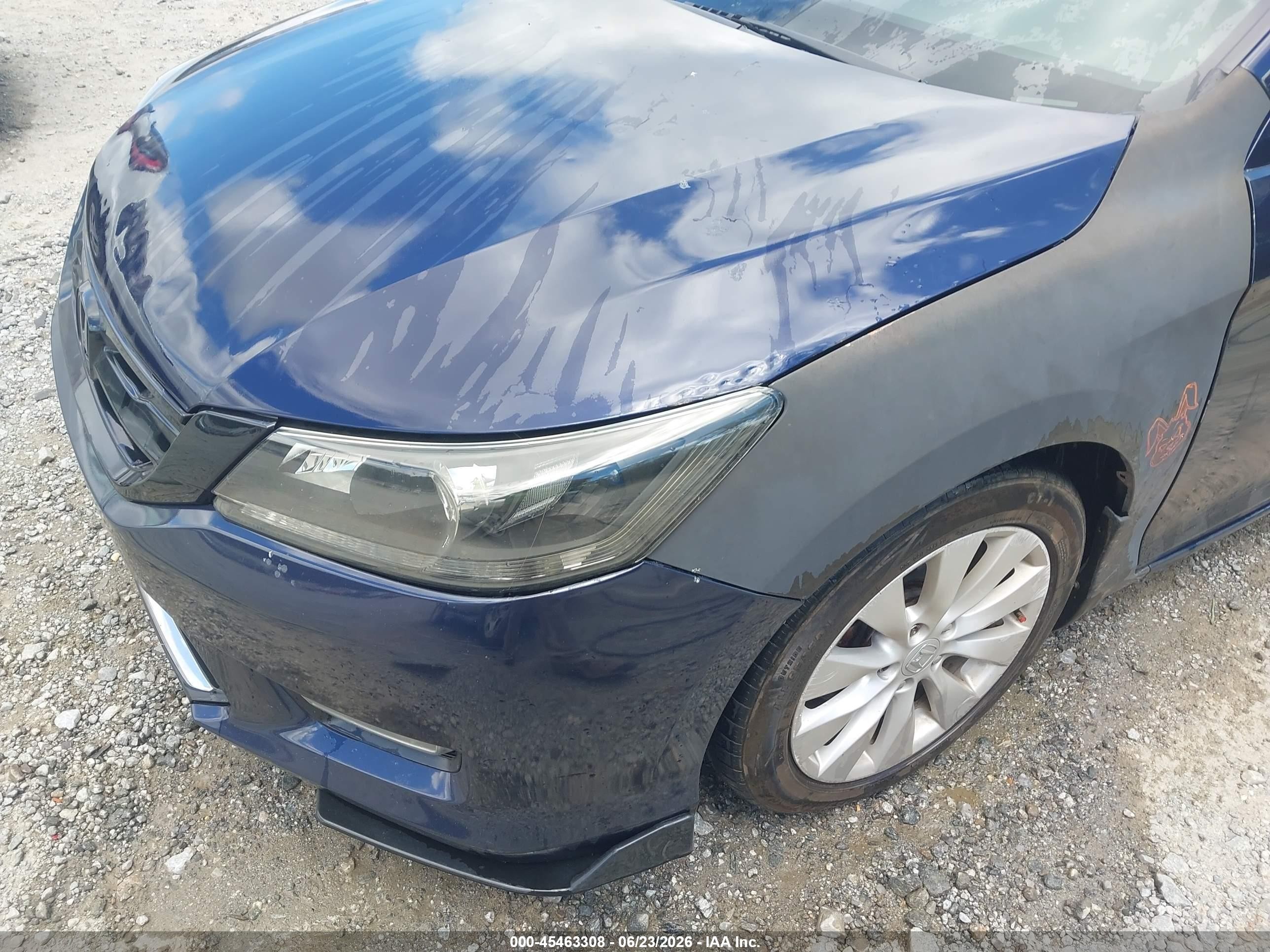 2013 Honda Accord Ex-l Blue vin: 1HGCR2F84DA087768