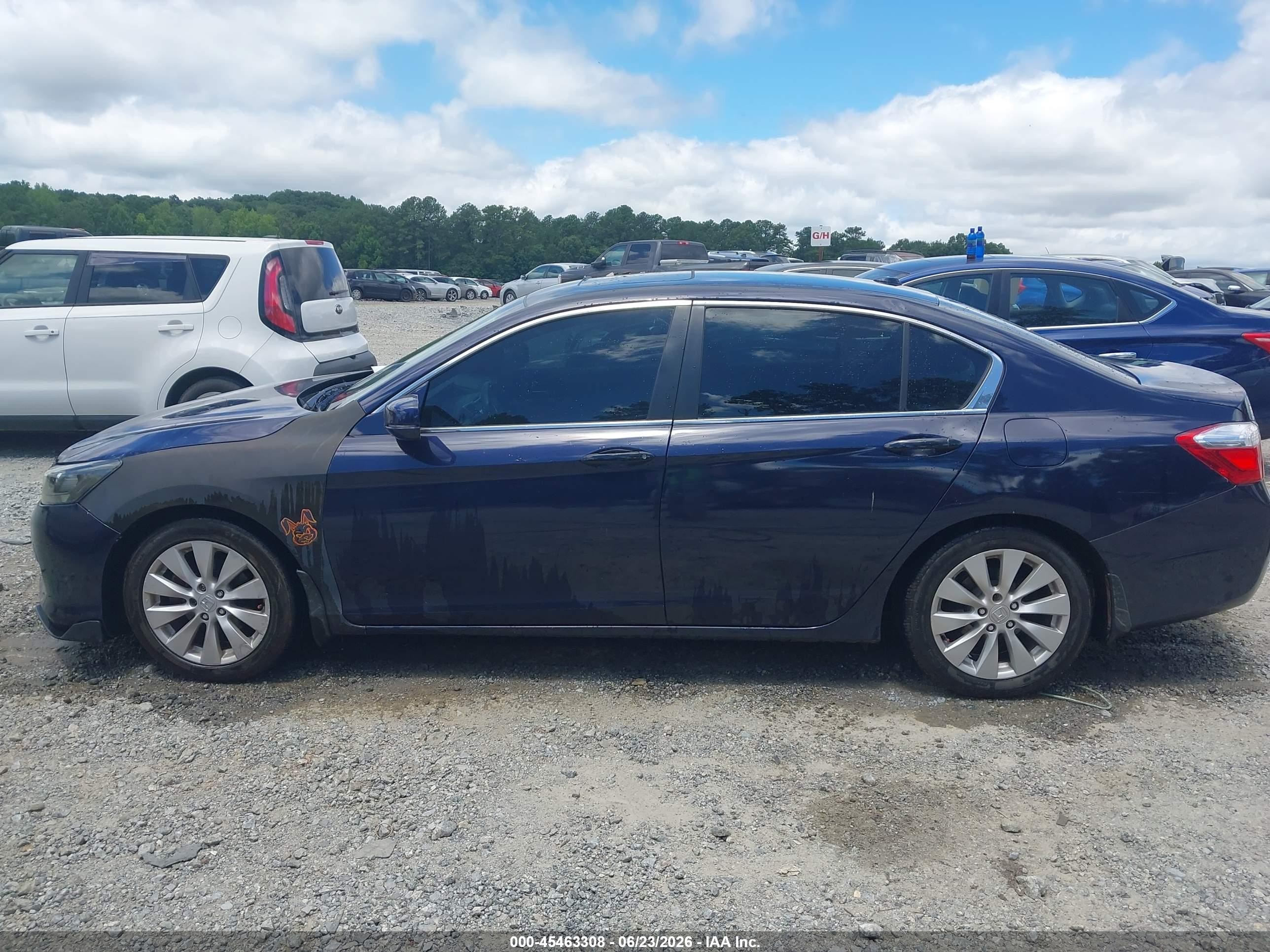 2013 Honda Accord Ex-l Blue vin: 1HGCR2F84DA087768