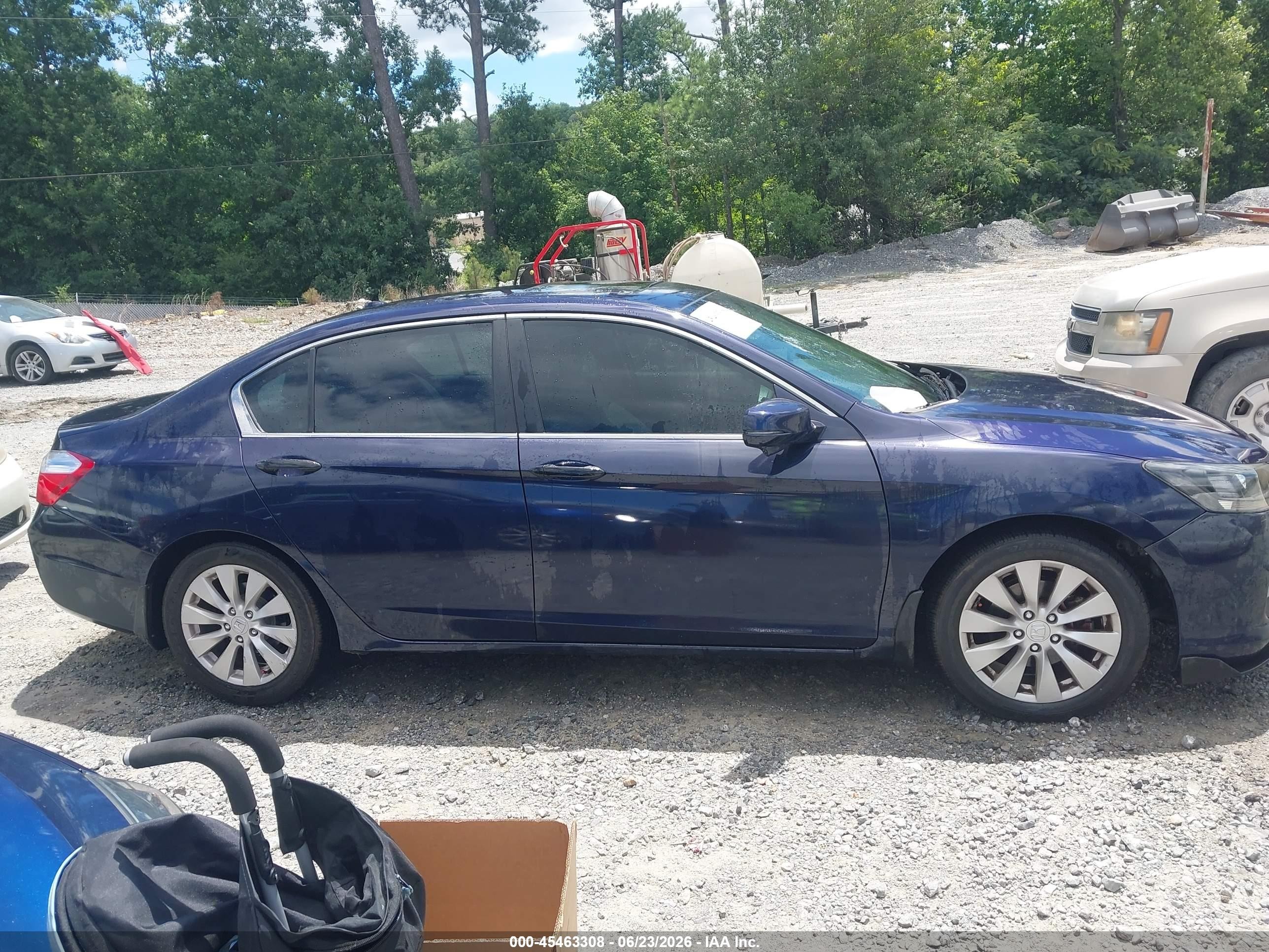 2013 Honda Accord Ex-l Blue vin: 1HGCR2F84DA087768