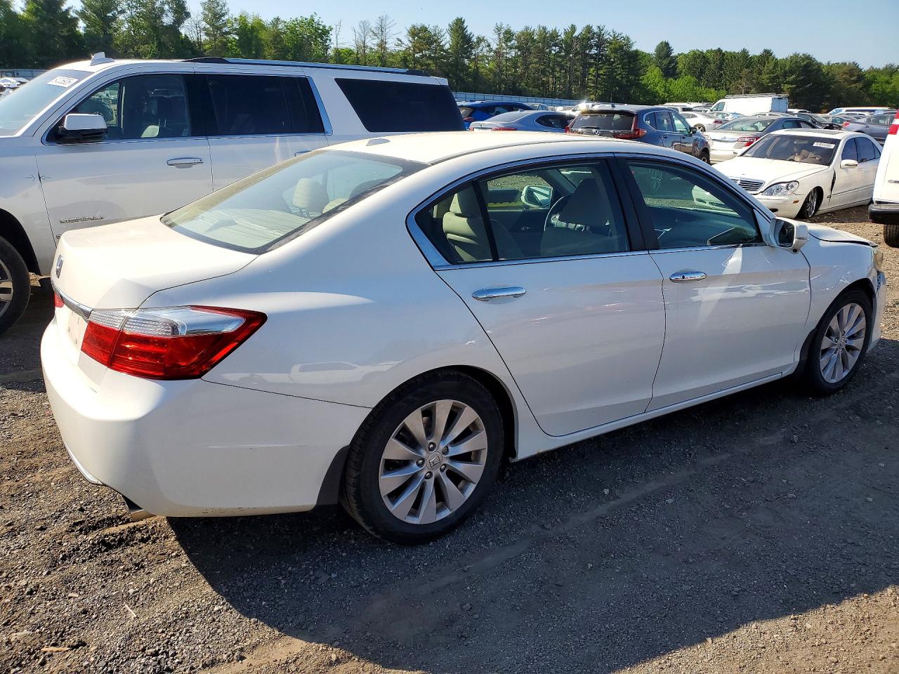 2013 Honda Accord Exl White vin: 1HGCR2F84DA134751