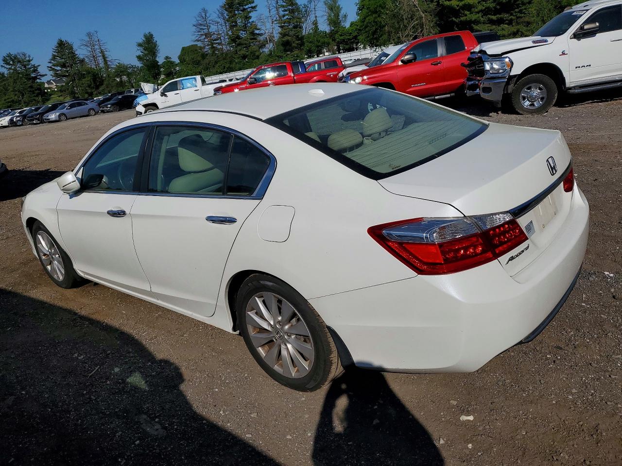 2013 Honda Accord Exl White vin: 1HGCR2F84DA134751