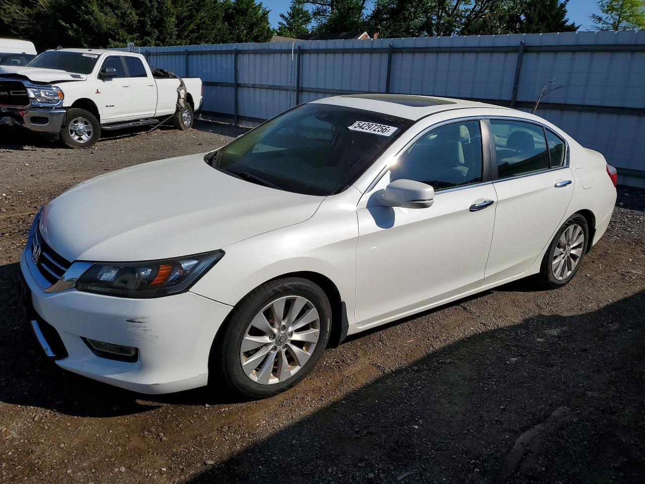 2013 Honda Accord Exl White vin: 1HGCR2F84DA134751
