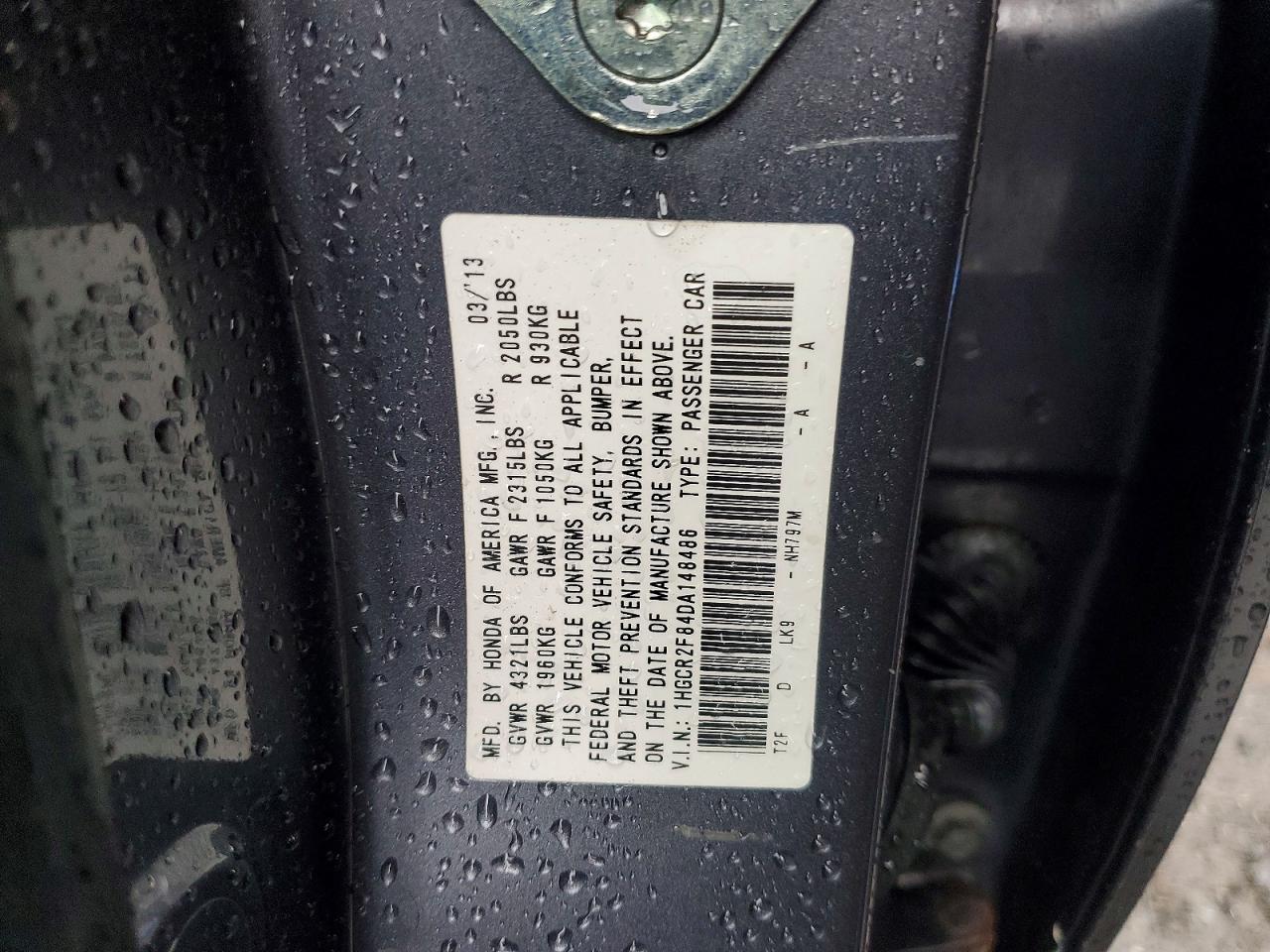 2013 Honda Accord Exl Gray vin: 1HGCR2F84DA148486