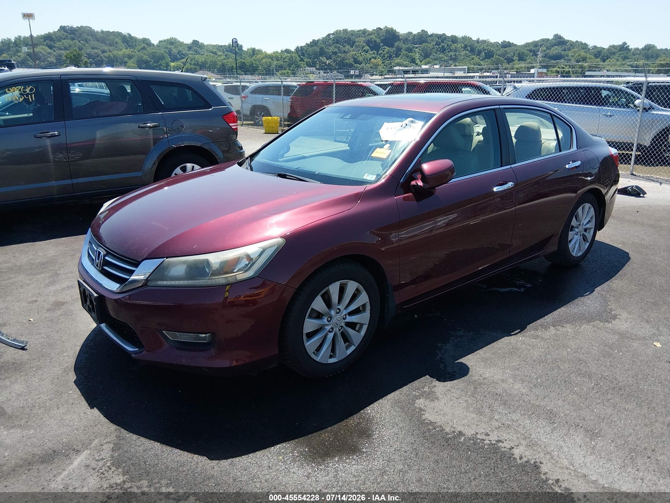 2013 Honda Accord Ex-l Maroon vin: 1HGCR2F84DA149444
