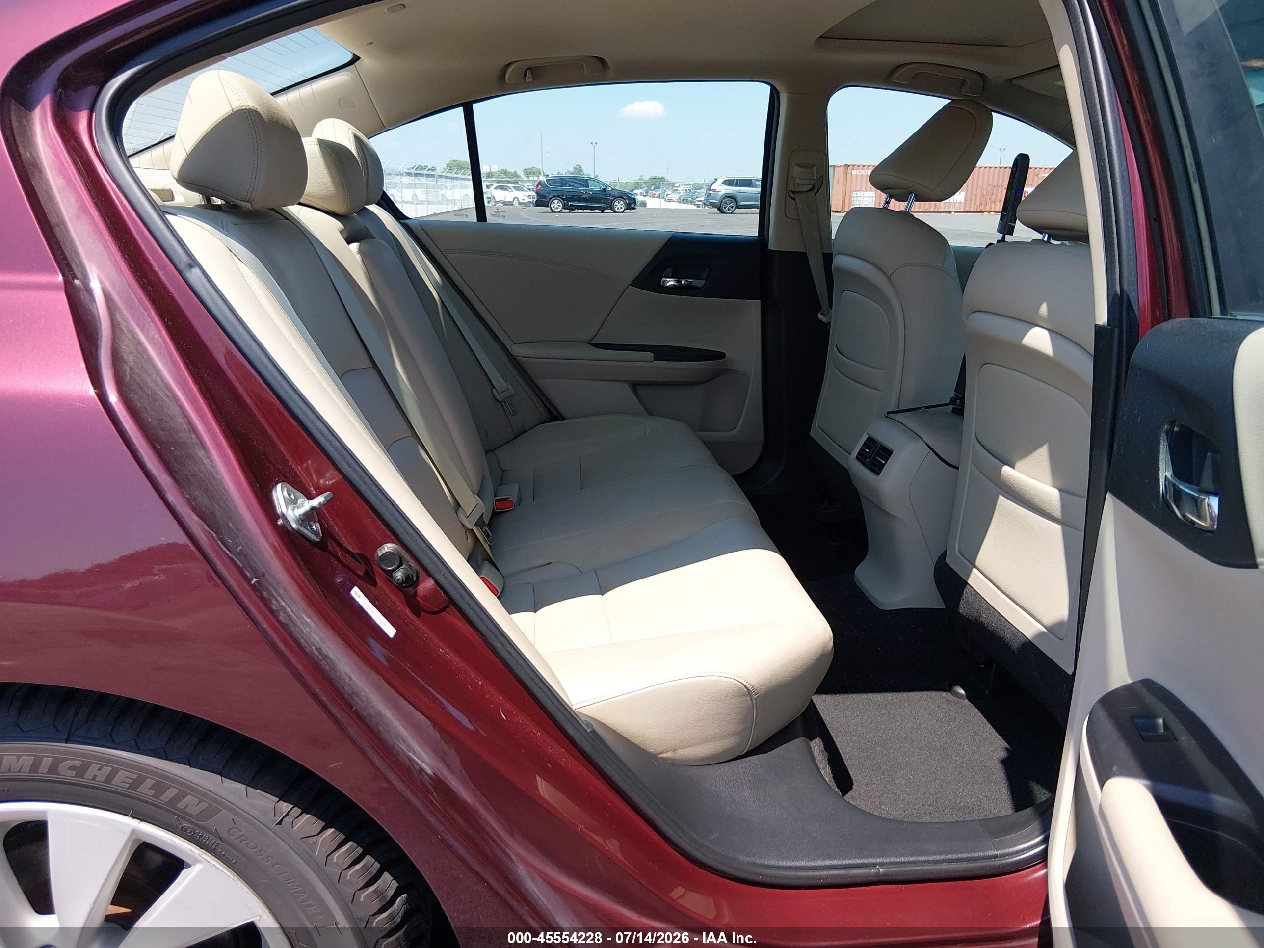 2013 Honda Accord Ex-l Maroon vin: 1HGCR2F84DA149444
