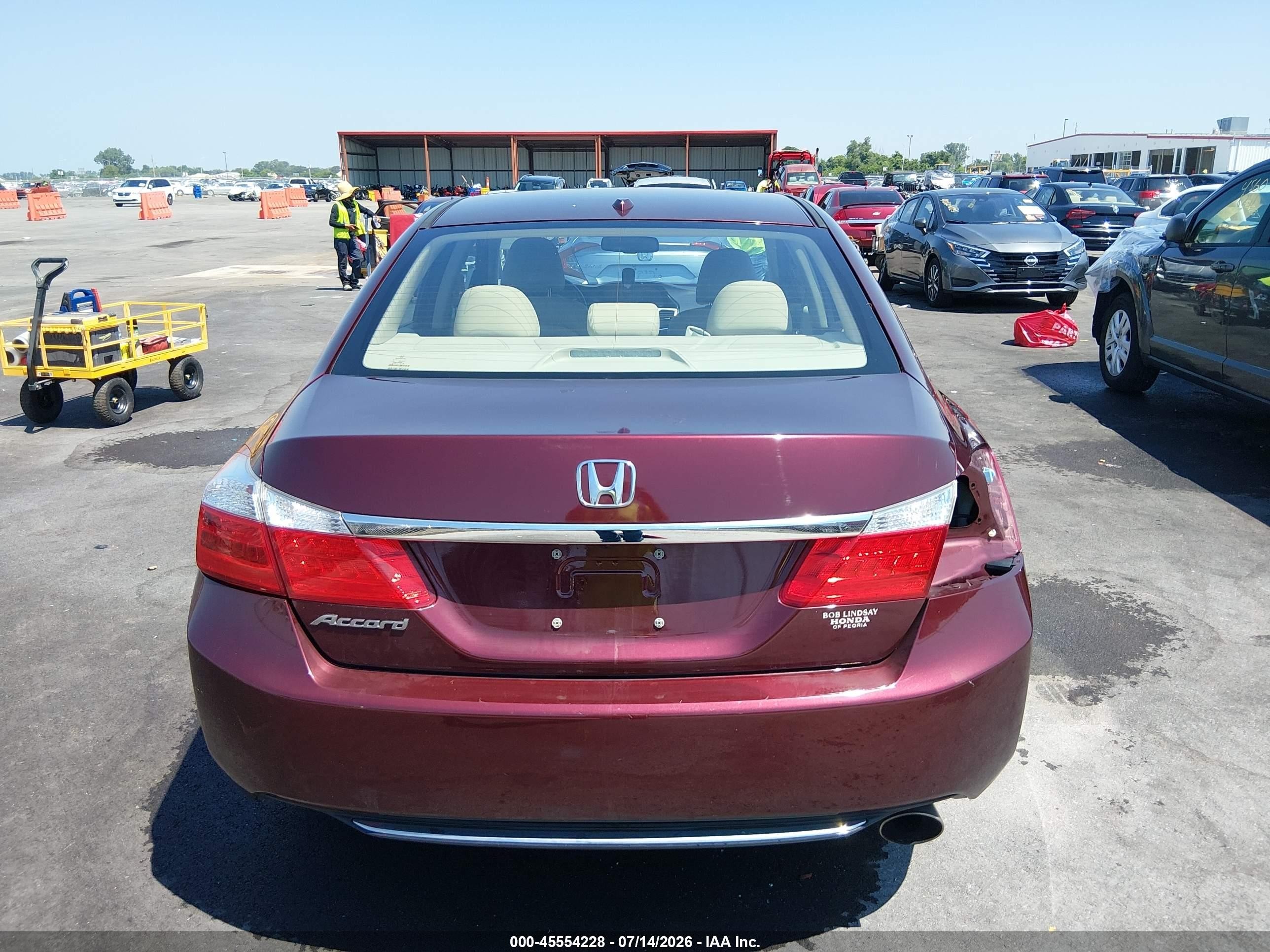 2013 Honda Accord Ex-l Maroon vin: 1HGCR2F84DA149444