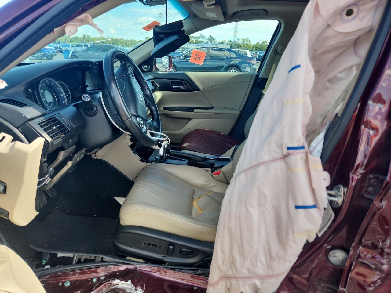 2013 Honda Accord Exl Burgundy vin: 1HGCR2F84DA168205