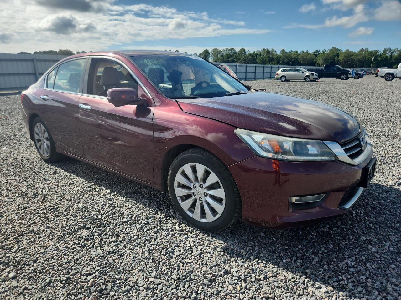 2013 Honda Accord Exl Burgundy vin: 1HGCR2F84DA168205