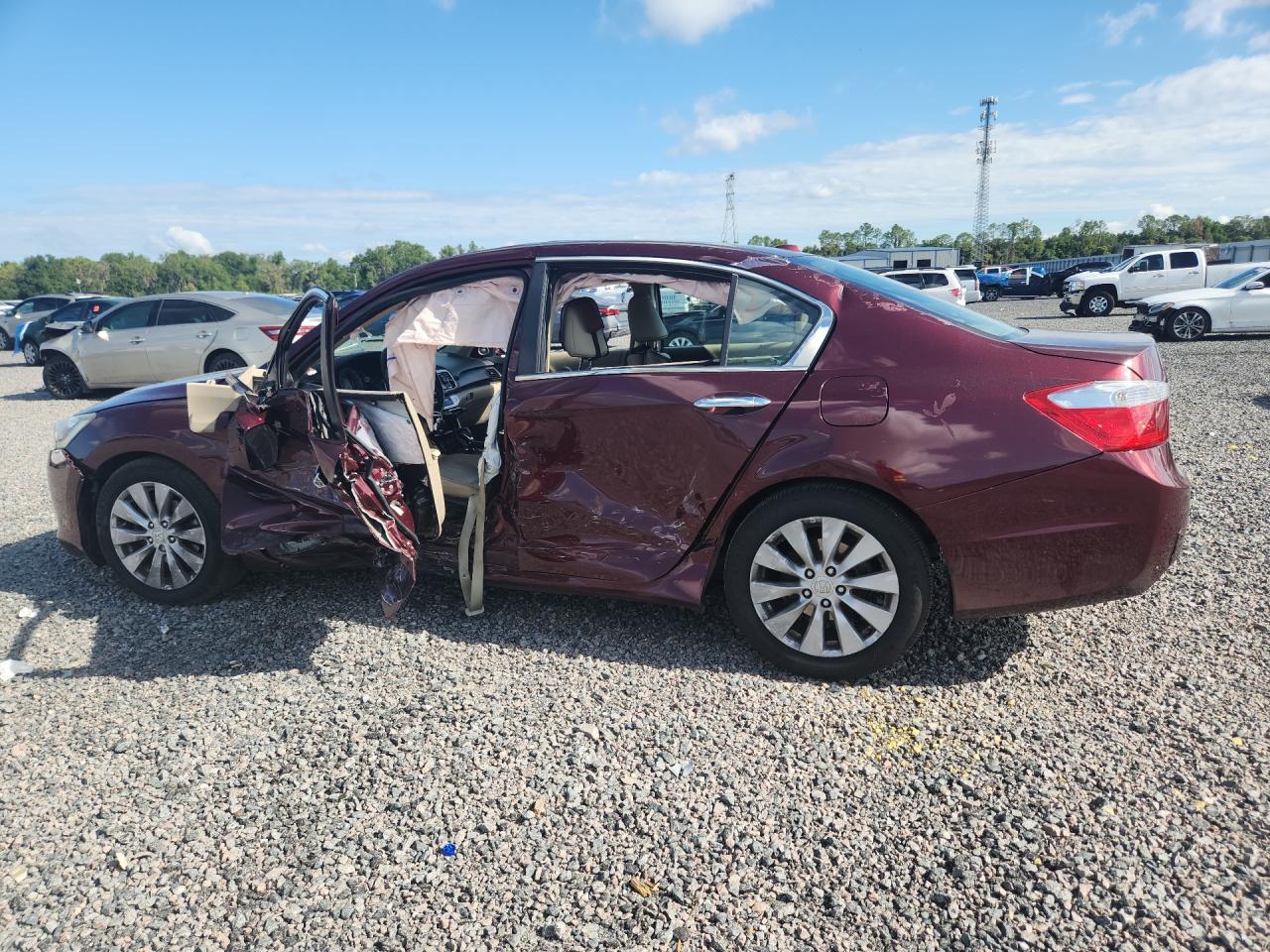 2013 Honda Accord Exl Burgundy vin: 1HGCR2F84DA168205