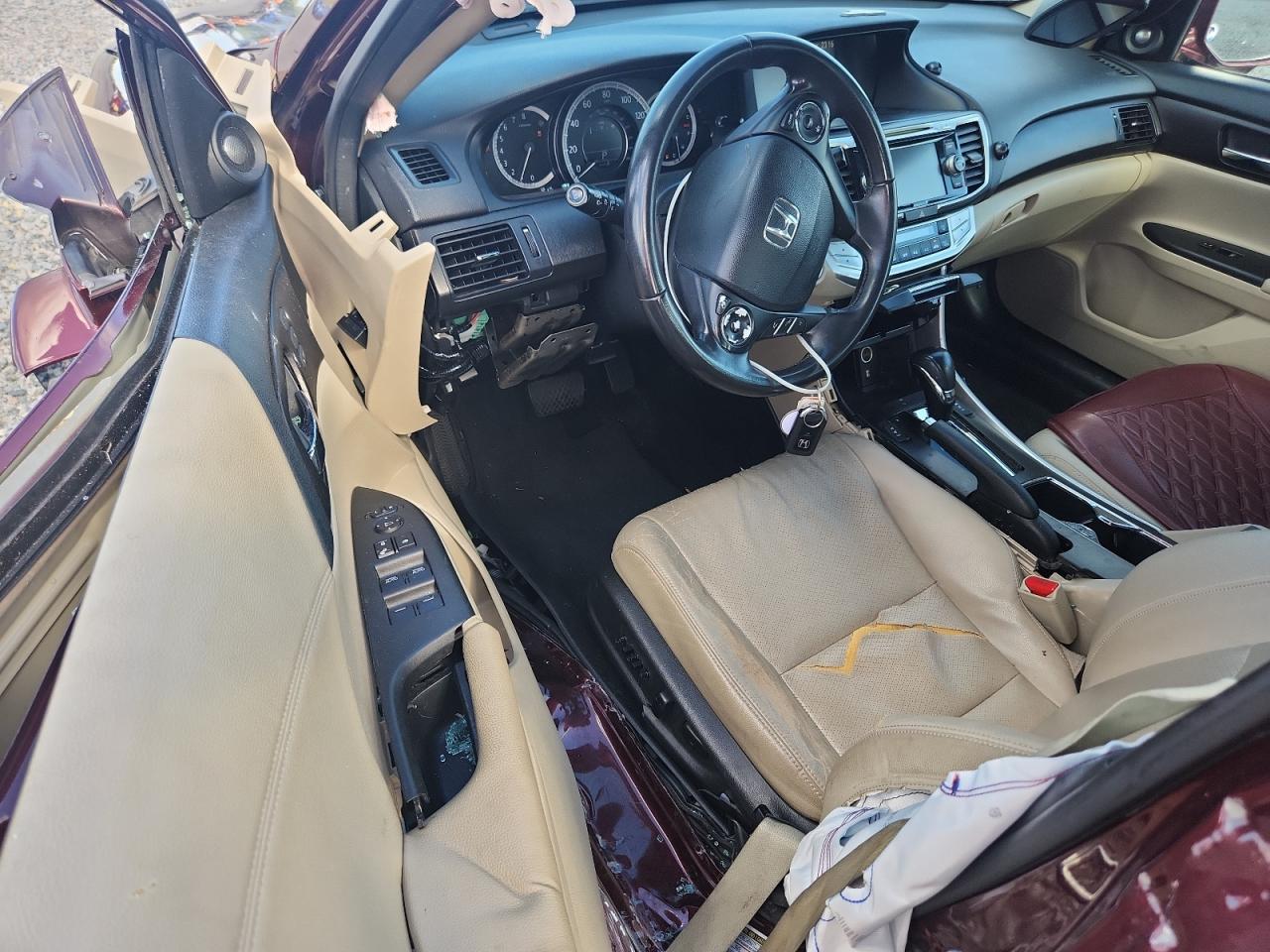 2013 Honda Accord Exl Burgundy vin: 1HGCR2F84DA168205