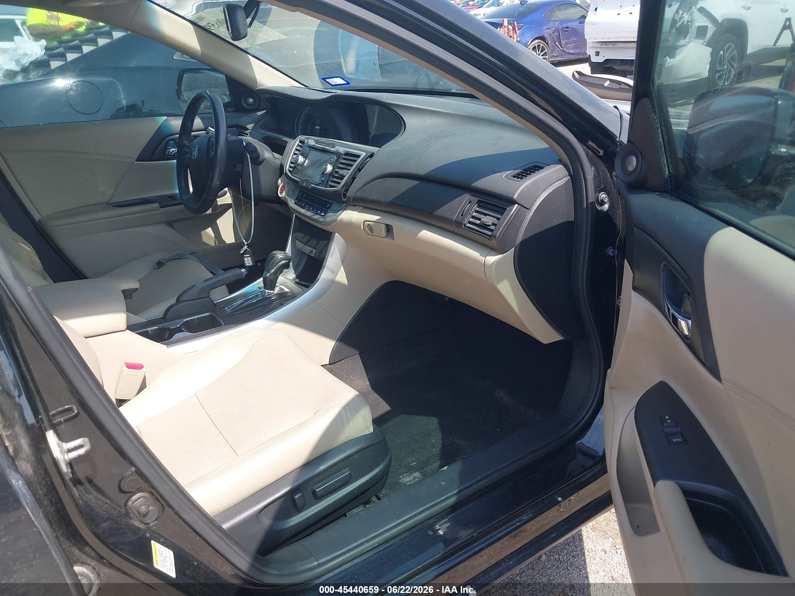 2013 Honda Accord Ex-l Black vin: 1HGCR2F84DA190589