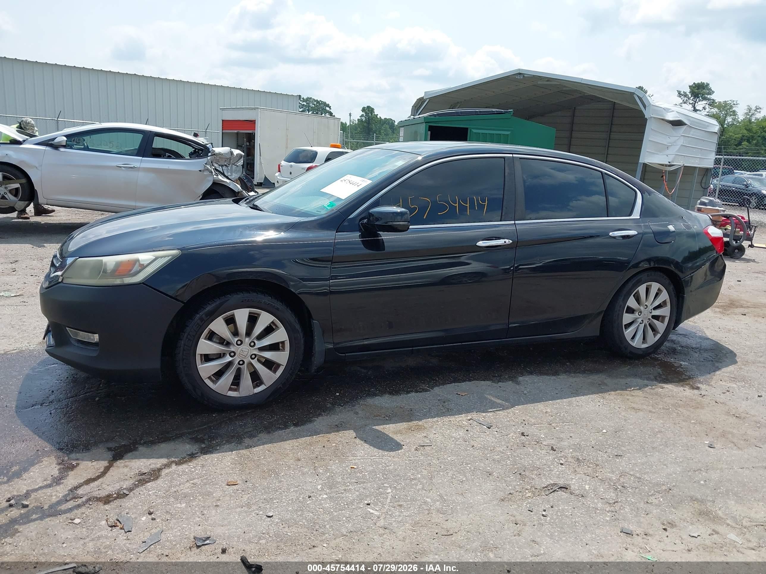2013 Honda Accord Ex-l Black vin: 1HGCR2F84DA210842