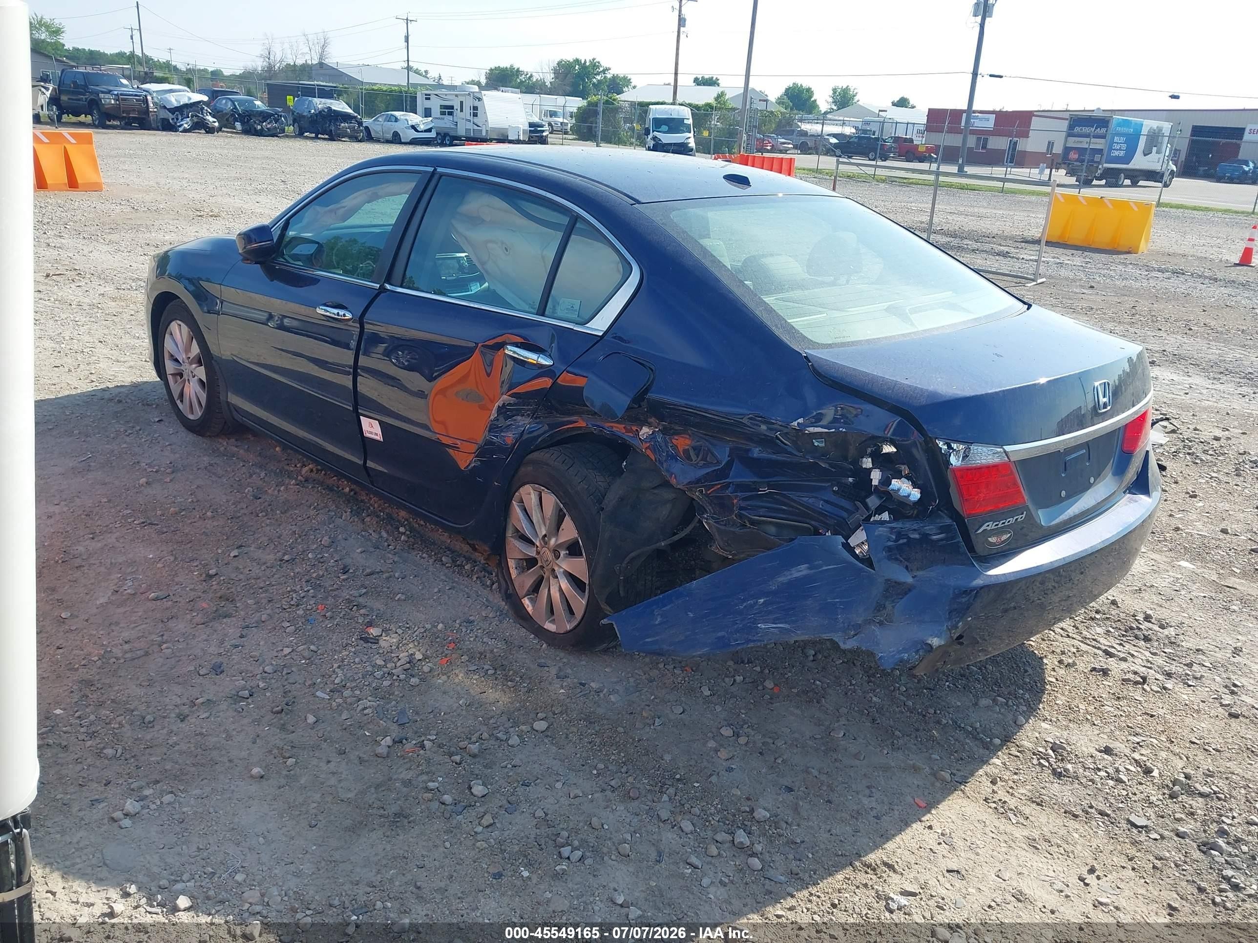 2013 Honda Accord Ex-l Blue vin: 1HGCR2F84DA218259