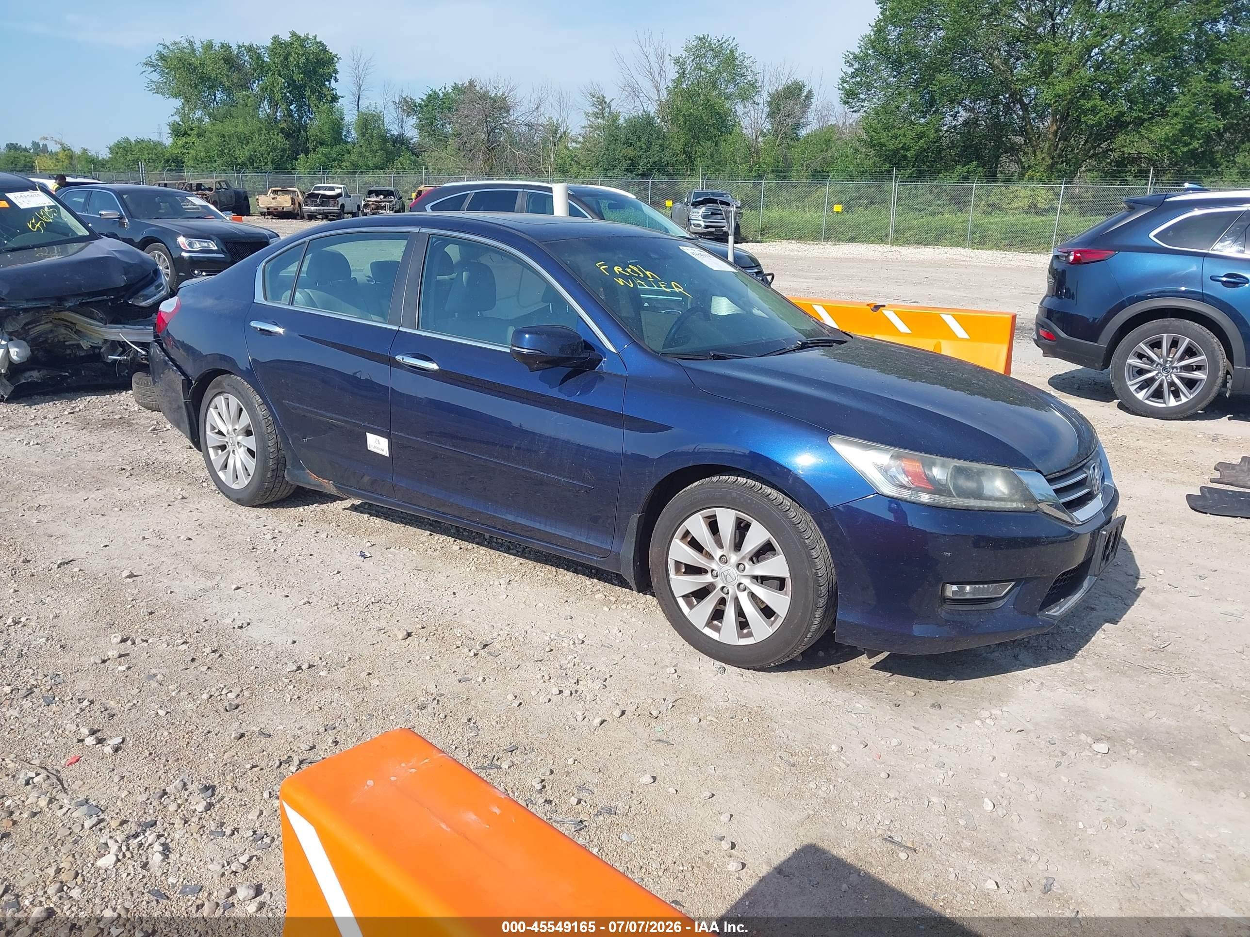 2013 Honda Accord Ex-l Blue vin: 1HGCR2F84DA218259