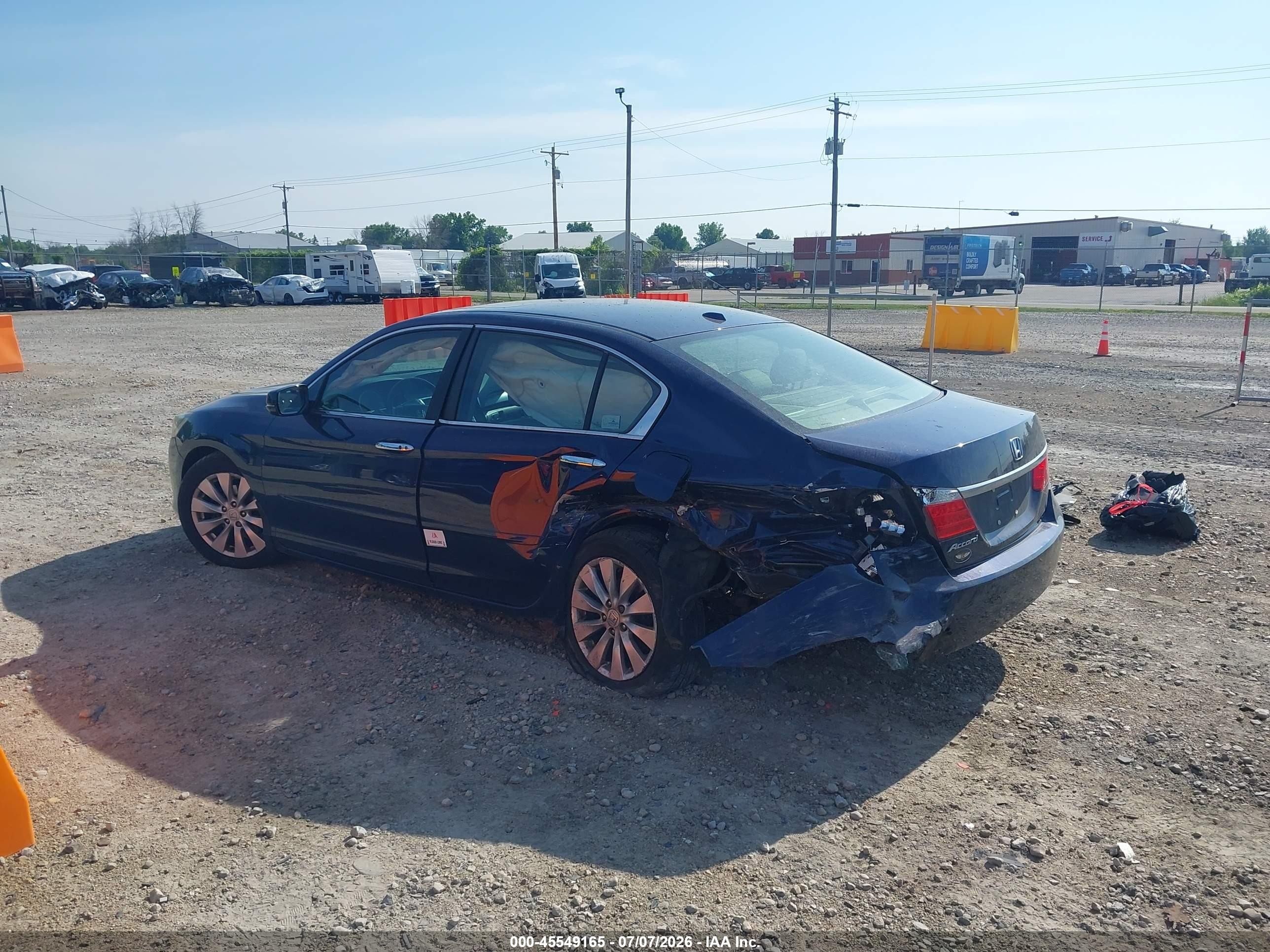 2013 Honda Accord Ex-l Blue vin: 1HGCR2F84DA218259