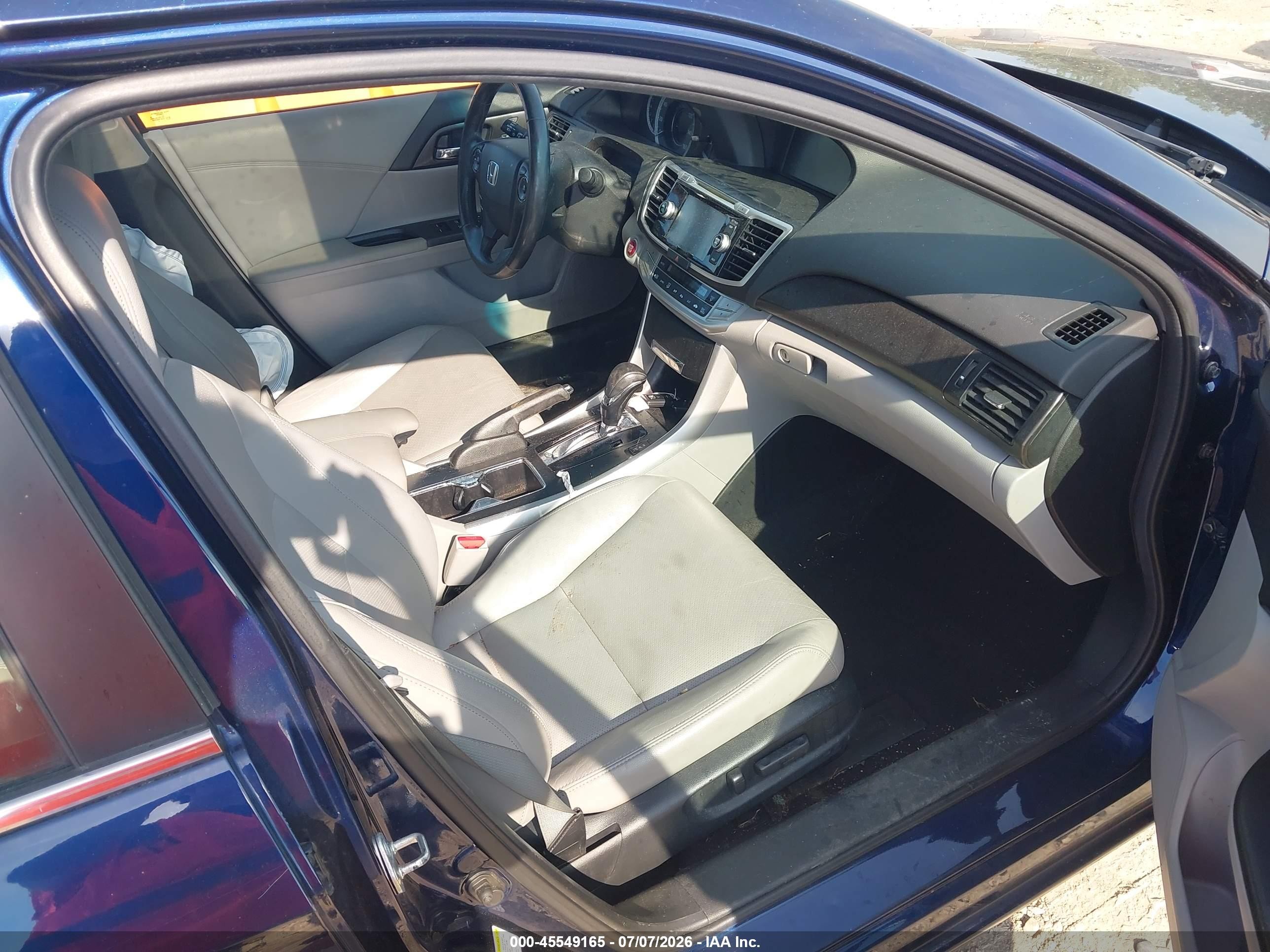 2013 Honda Accord Ex-l Blue vin: 1HGCR2F84DA218259