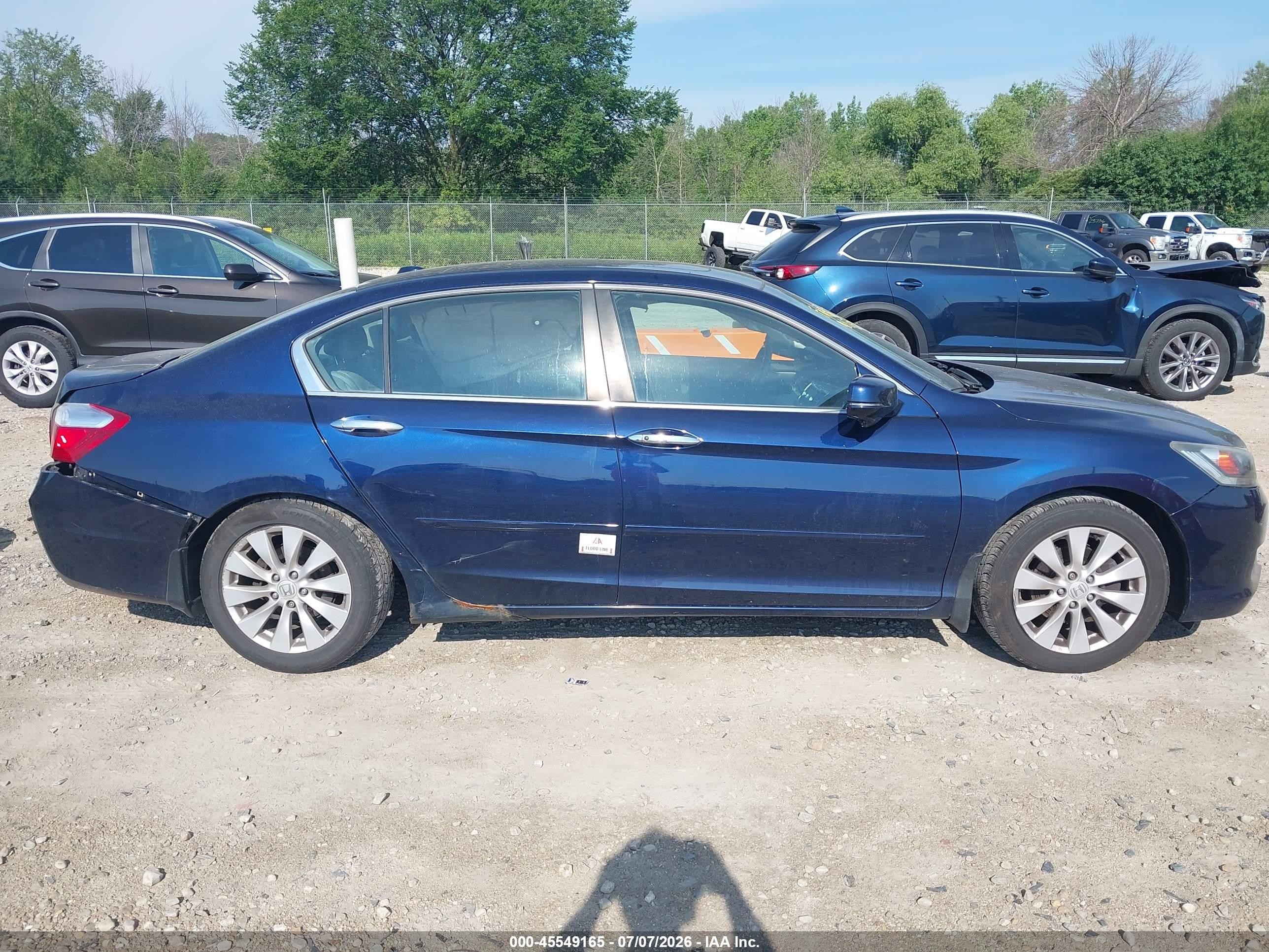 2013 Honda Accord Ex-l Blue vin: 1HGCR2F84DA218259