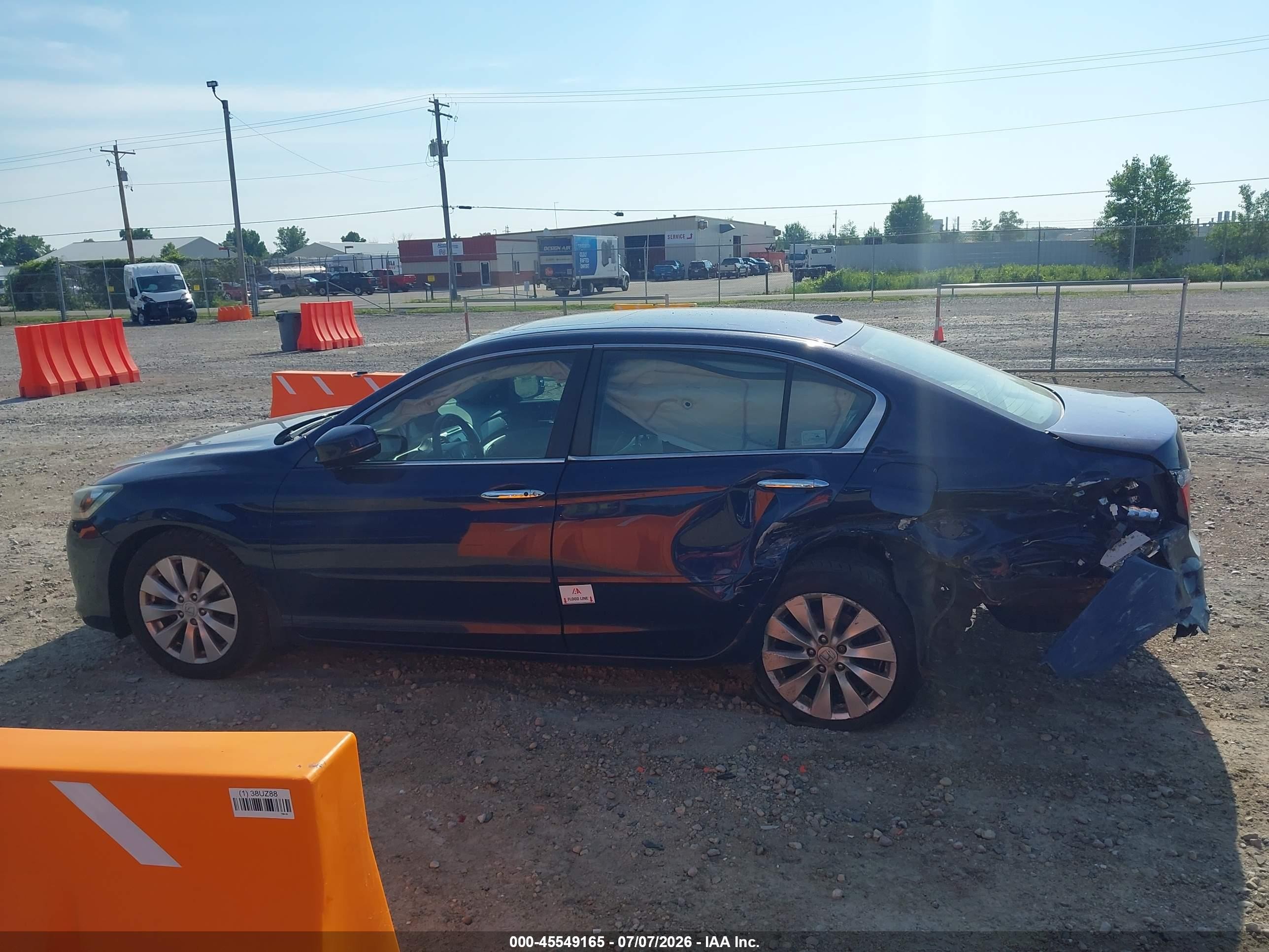 2013 Honda Accord Ex-l Blue vin: 1HGCR2F84DA218259