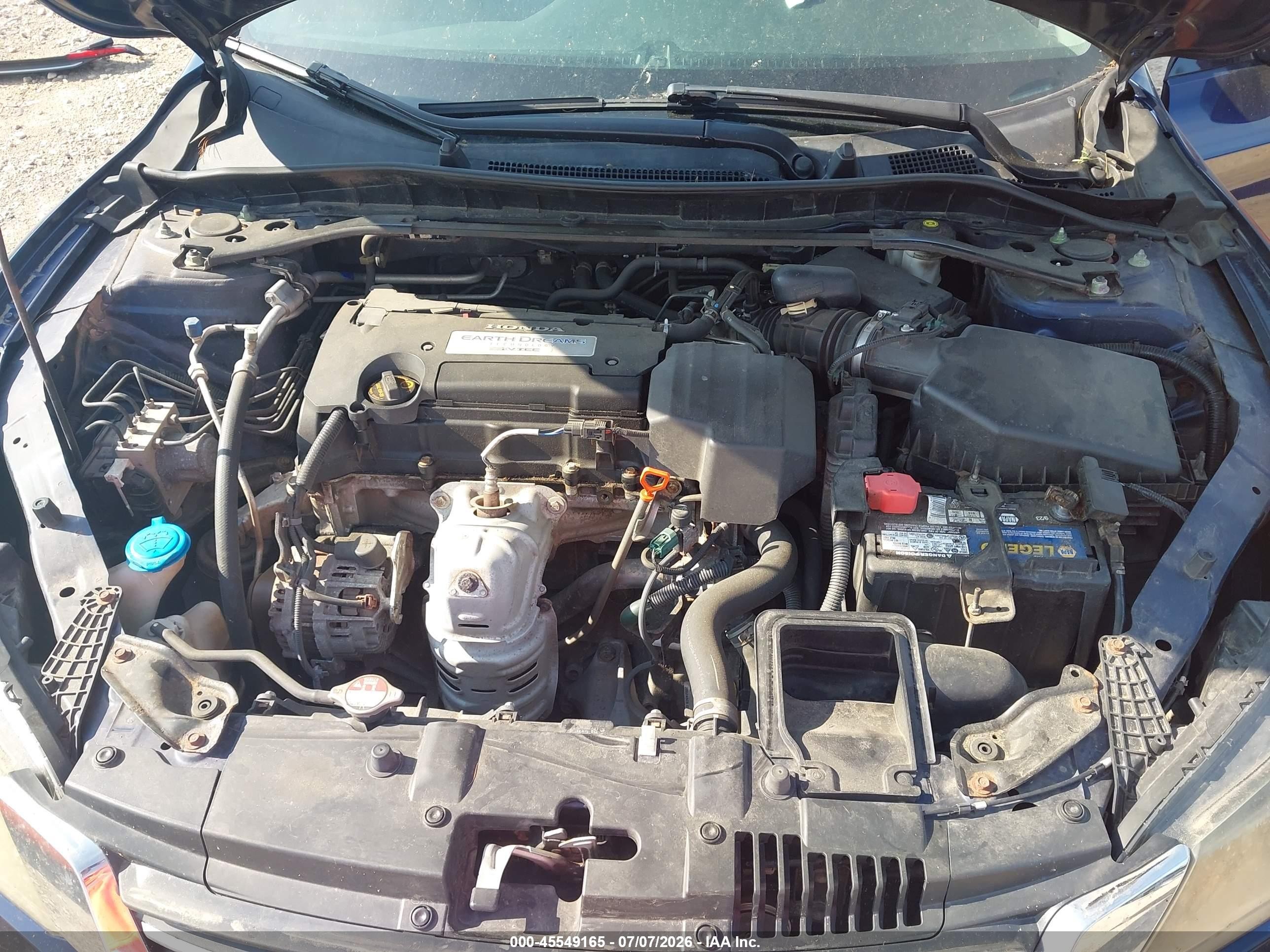 2013 Honda Accord Ex-l Blue vin: 1HGCR2F84DA218259