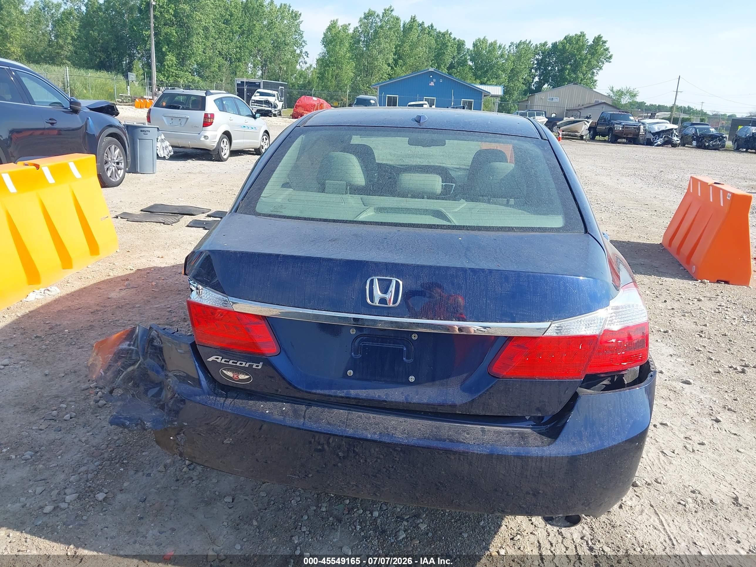 2013 Honda Accord Ex-l Blue vin: 1HGCR2F84DA218259
