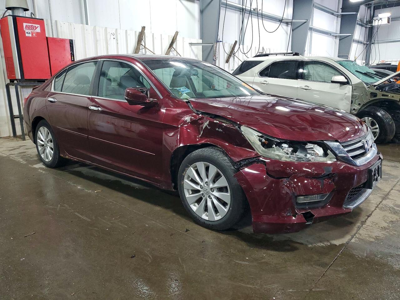 2013 Honda Accord Exl Maroon vin: 1HGCR2F84DA238009