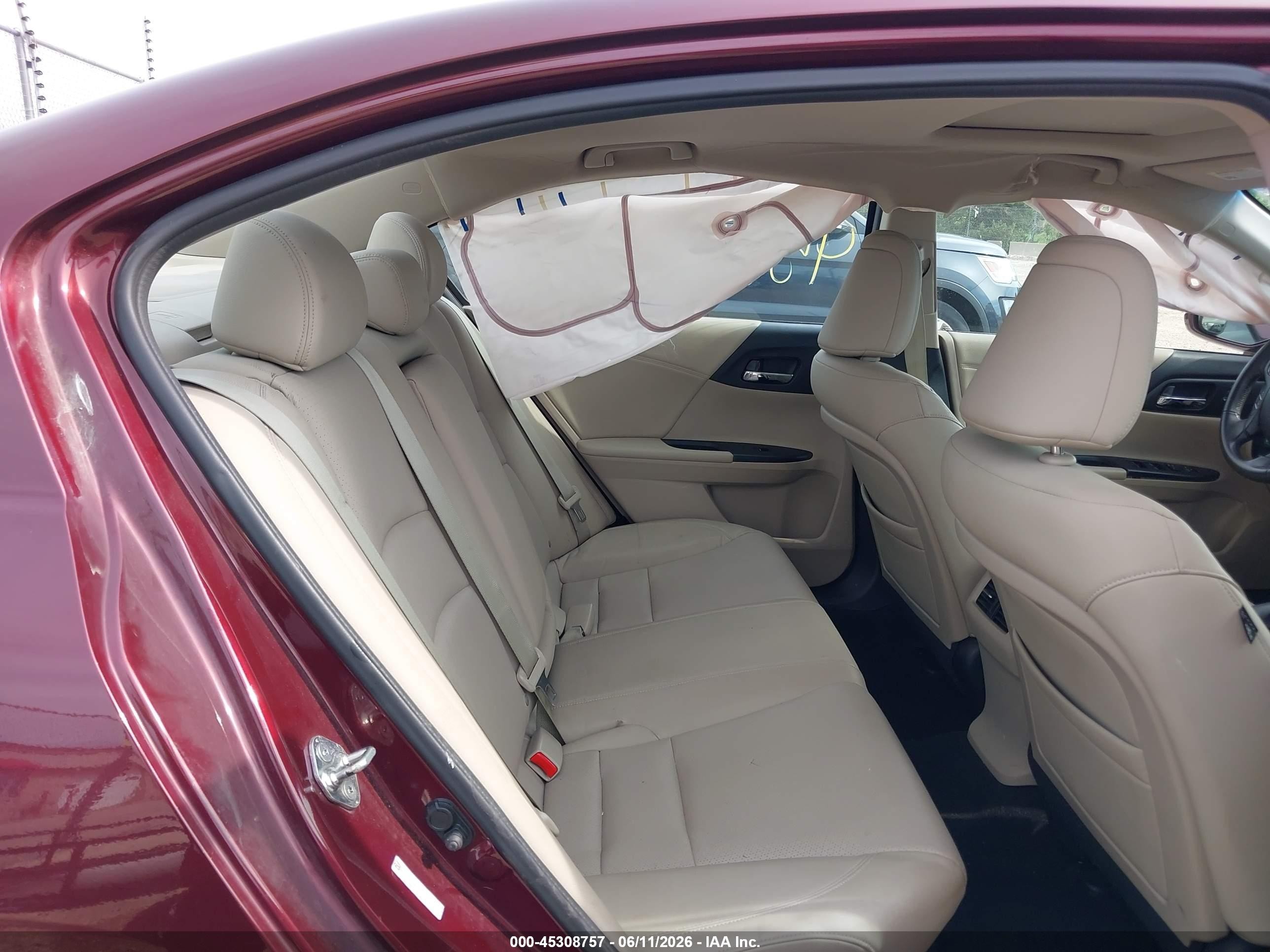2013 Honda Accord Ex-l Burgundy vin: 1HGCR2F84DA261774