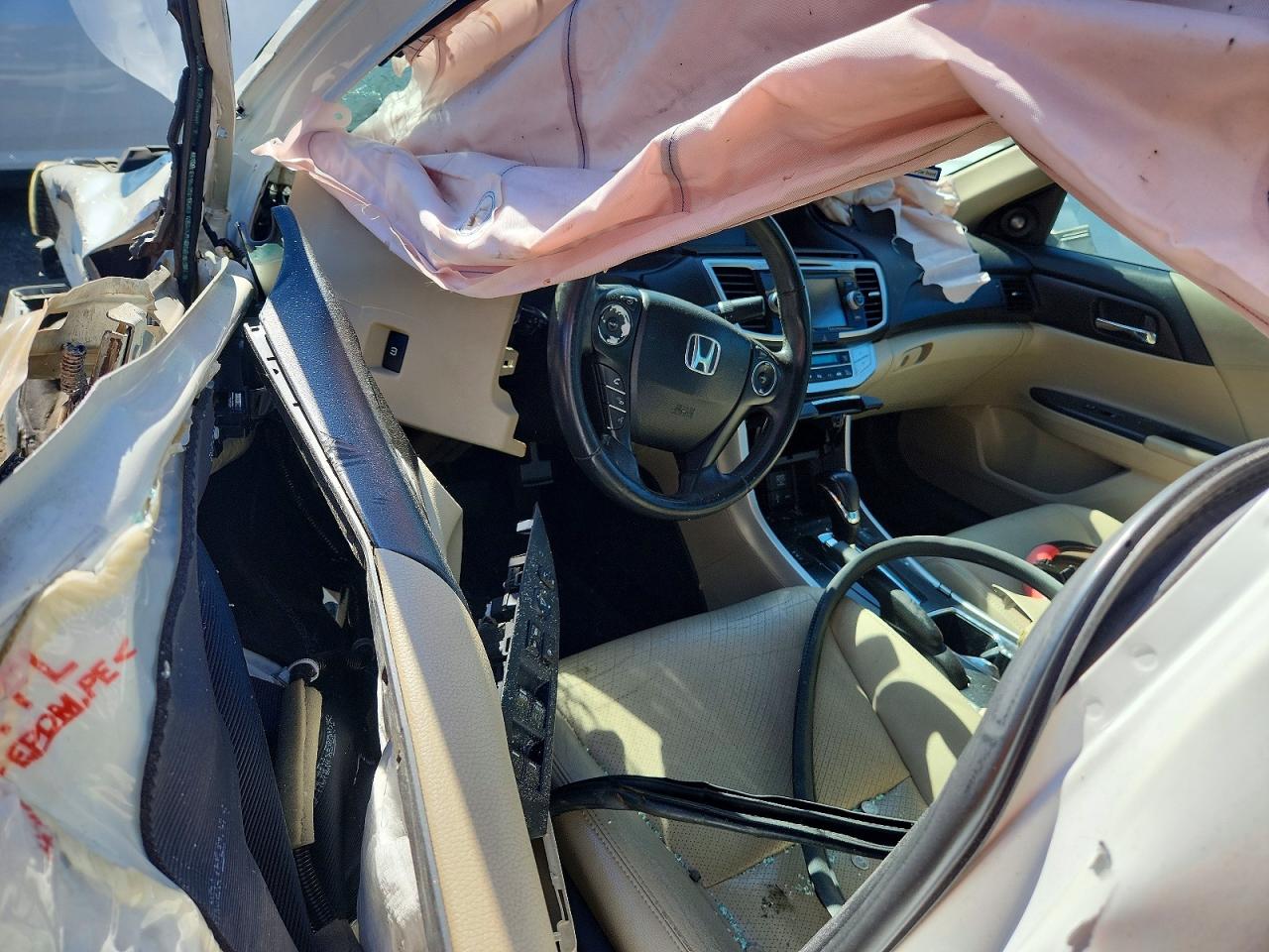 2013 Honda Accord Exl White vin: 1HGCR2F84DA274072