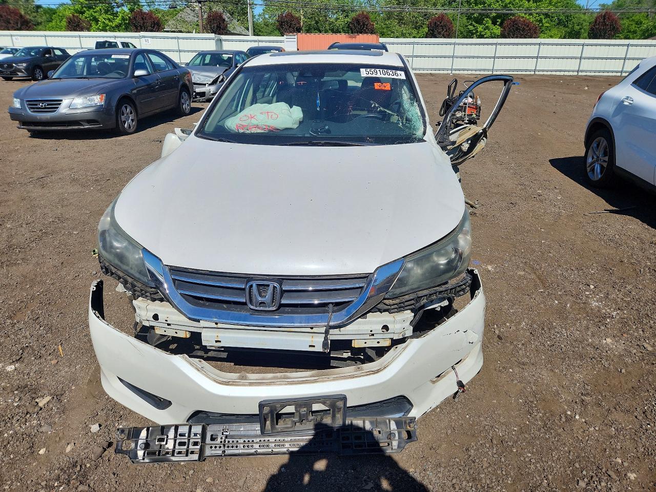 2013 Honda Accord Exl White vin: 1HGCR2F84DA274072